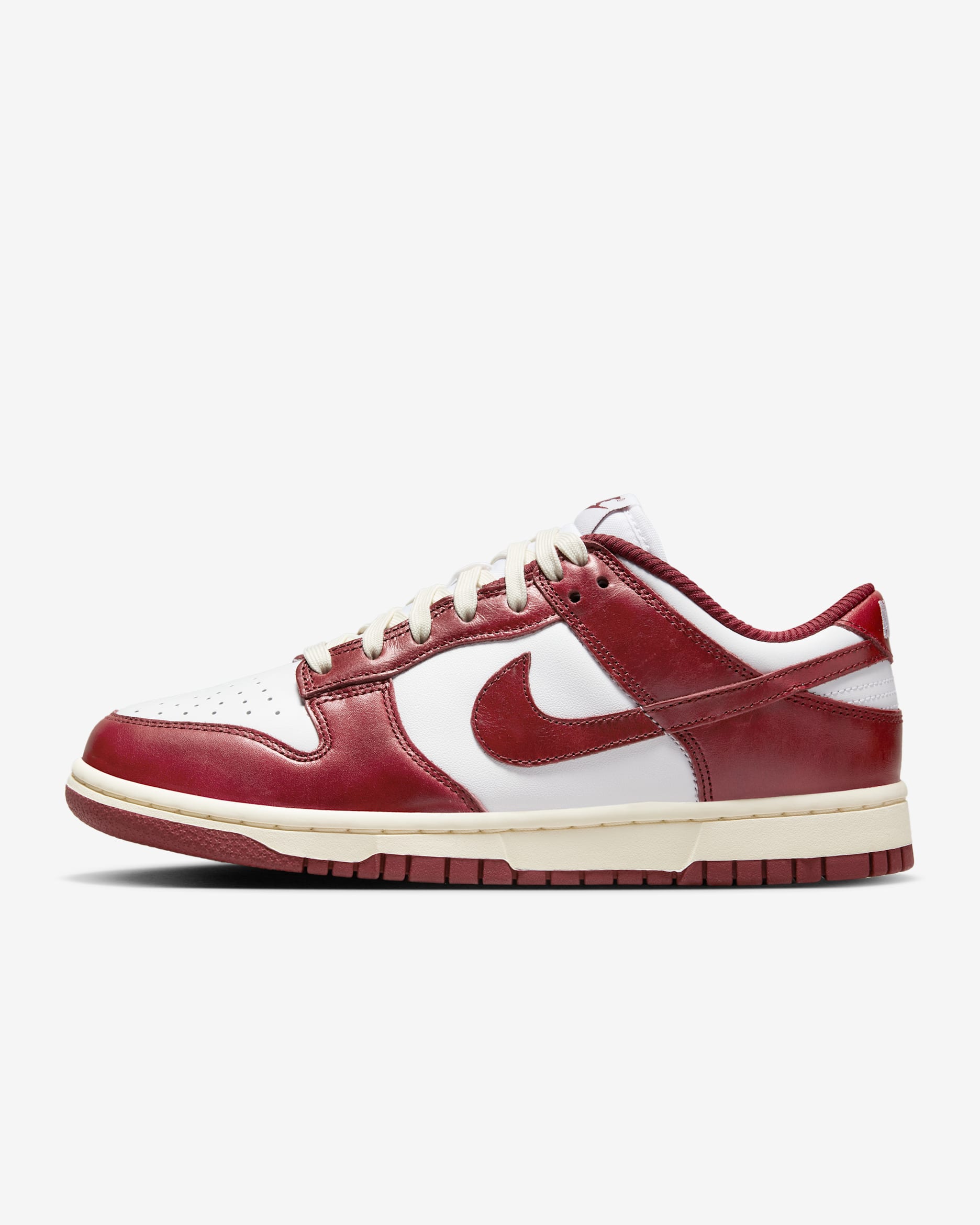 Sapatilhas Nike Dunk Low Premium para mulher - Branco/Coconut Milk/Vermelho Team
