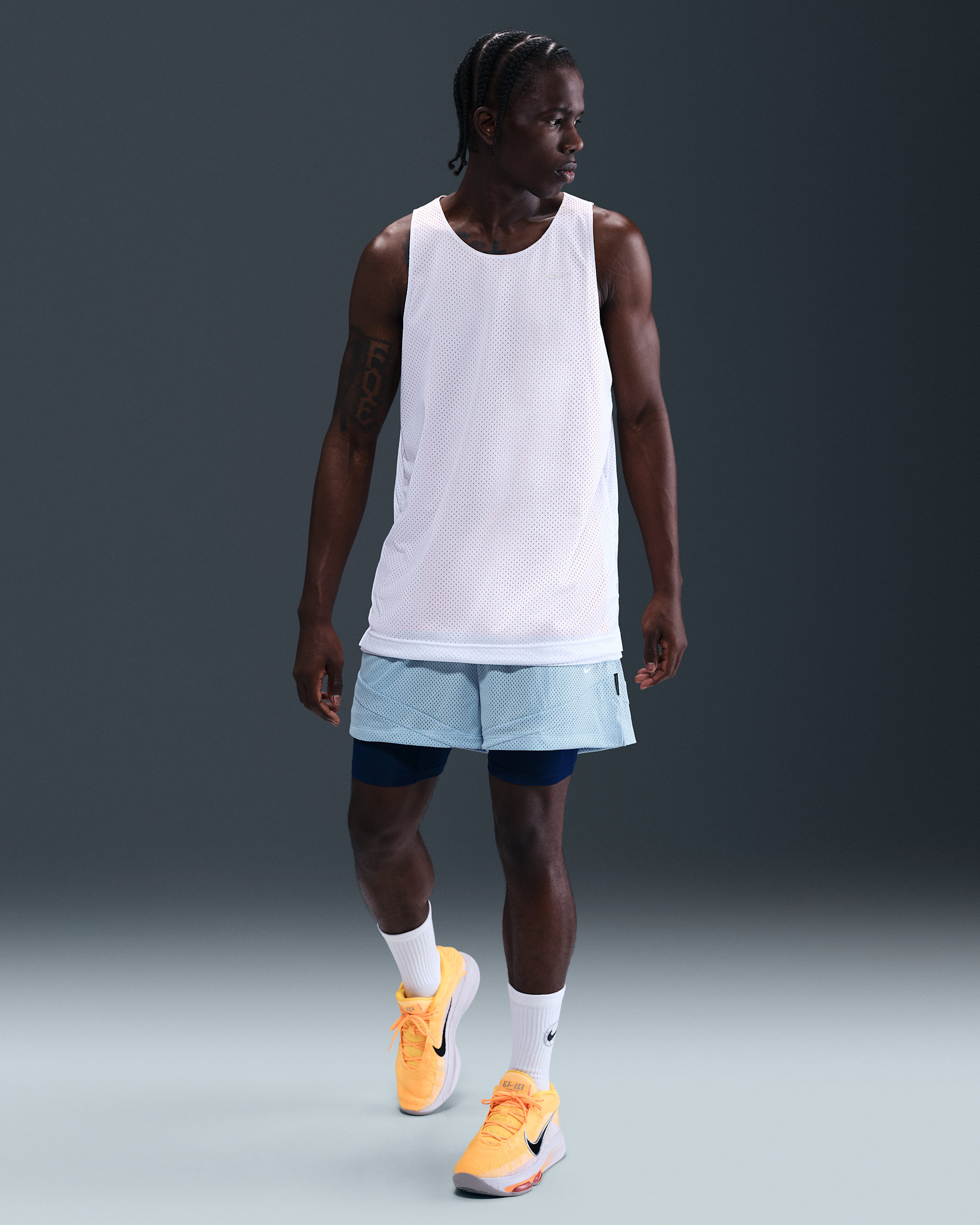 Nike Icon Shorts de básquetbol Dri-FIT de 10 cm 2 en 1 para hombre - Azul psíquico/Azul vacío/Marfil pálido