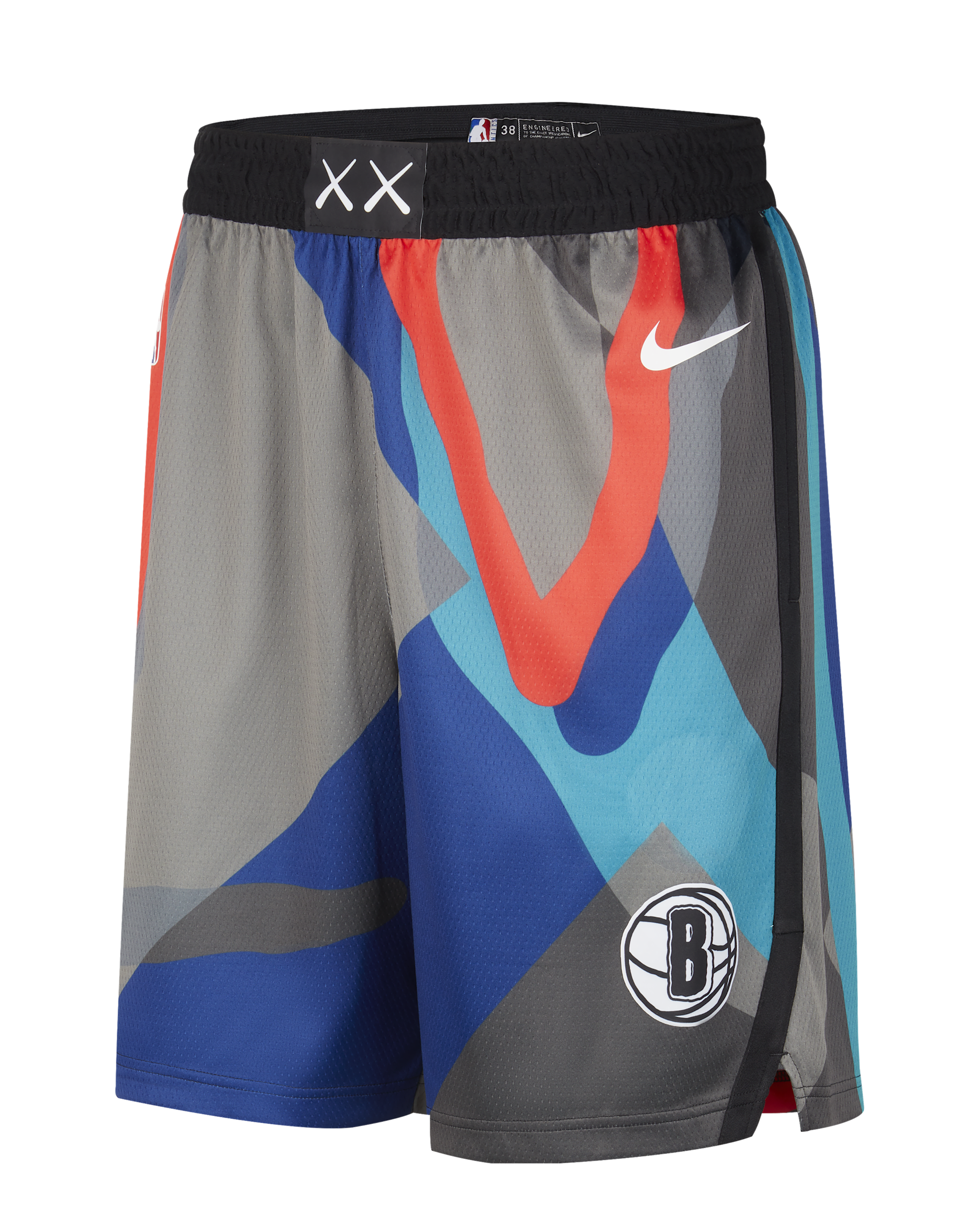 Shorts Nike Dri-FIT de la NBA Swingman para hombre Brooklyn Nets City Edition 2023/24 - Negro/Blanco
