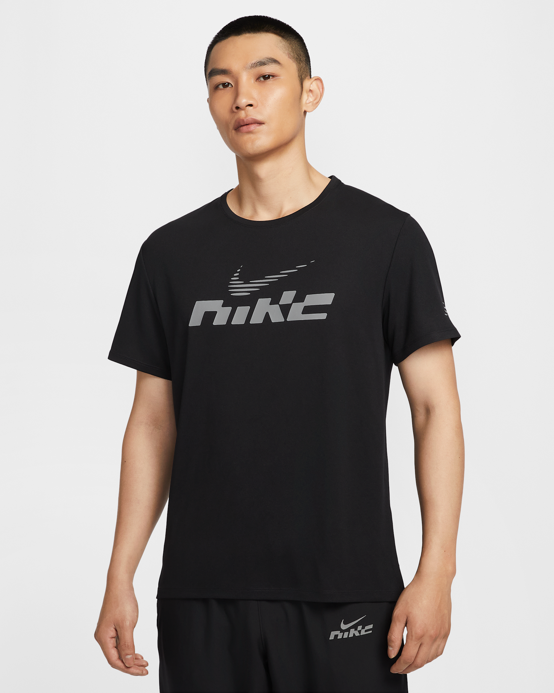 Nike Miler Flash Men's Dri-FIT UV Short-Sleeve Running Top - Black