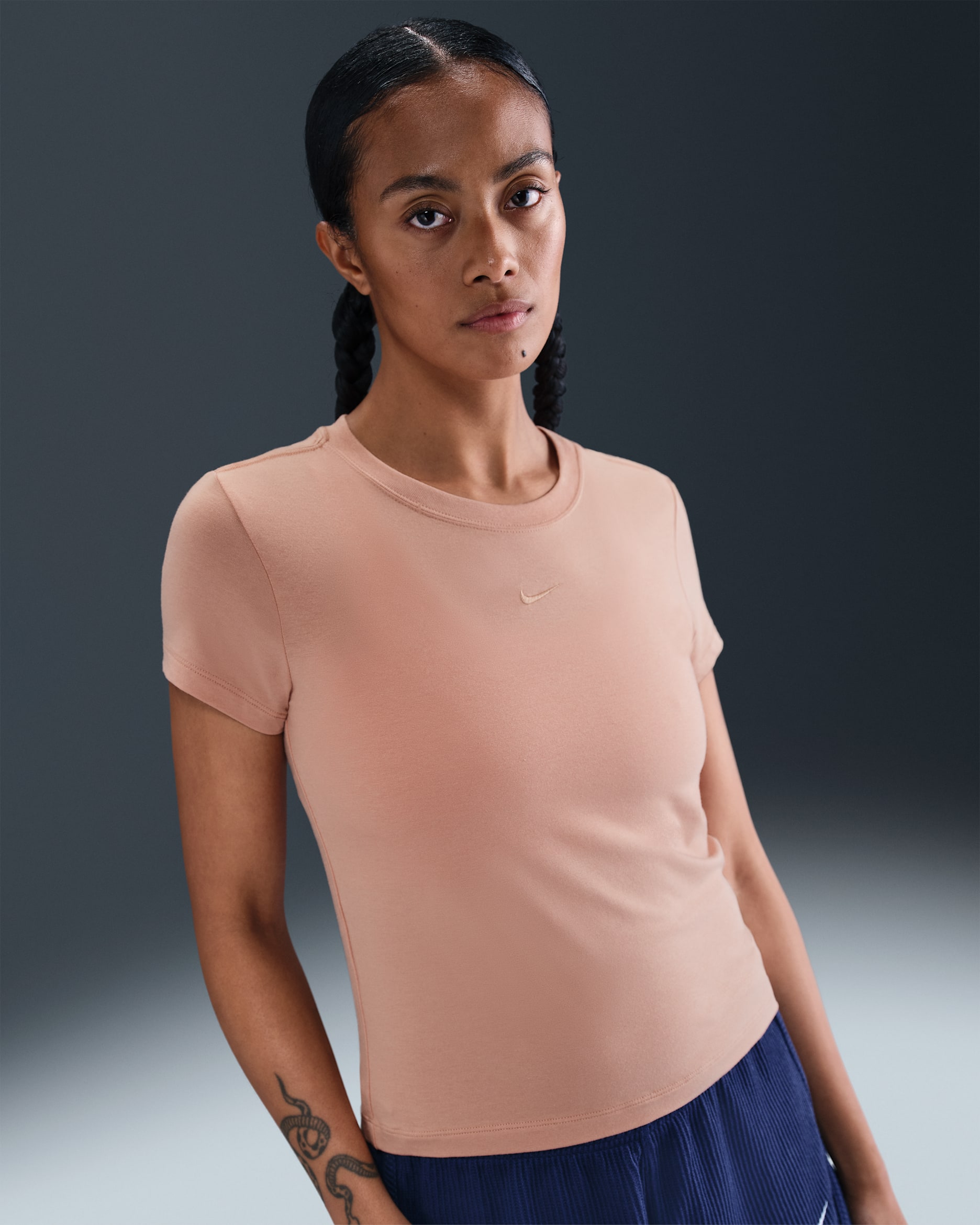 Nike Sportswear Chill Knit Women's T-shirt - Rose Gold