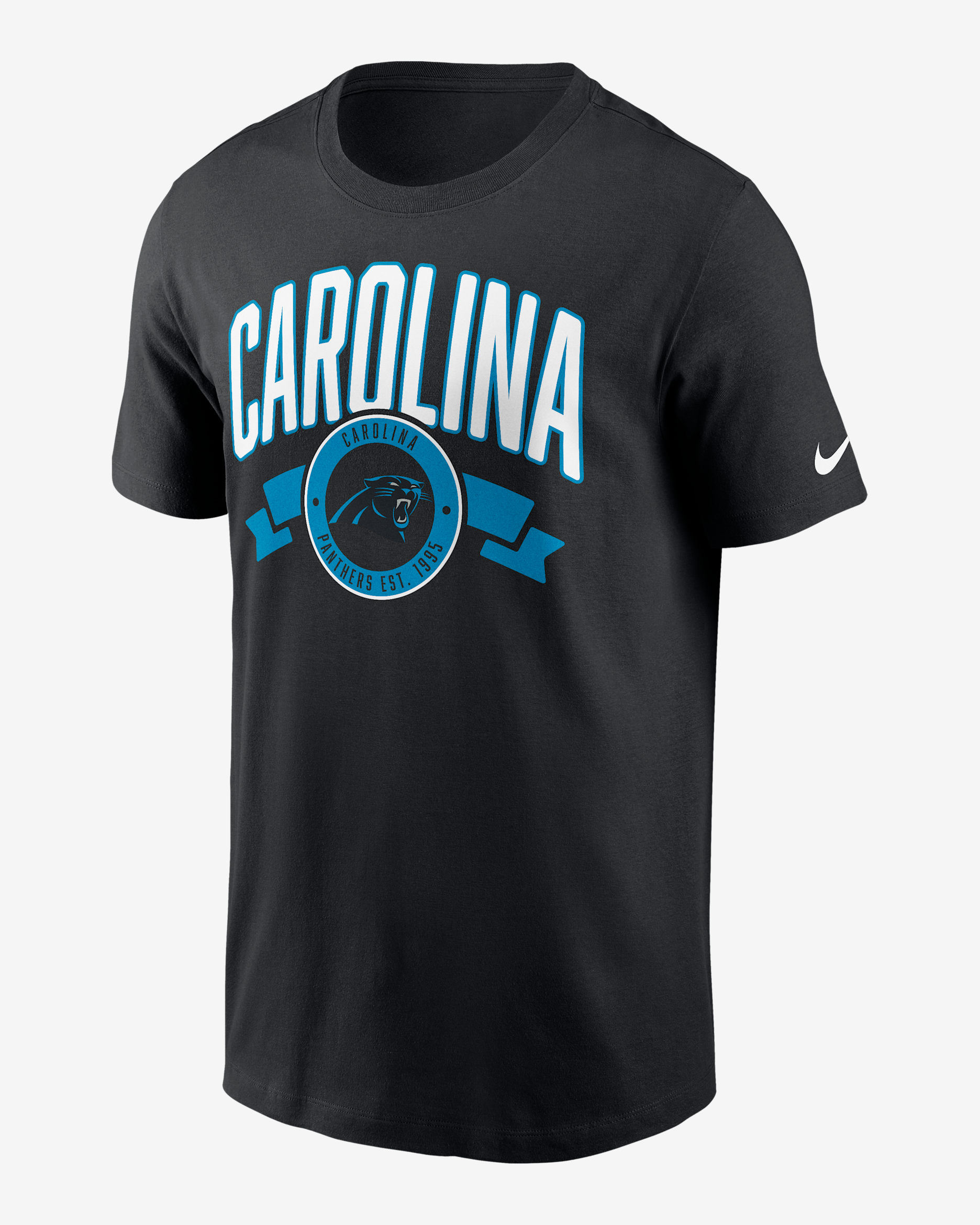 Carolina Panthers Rewind Front And Back Hit Essential Men's Nike NFL T-Shirt - Black
