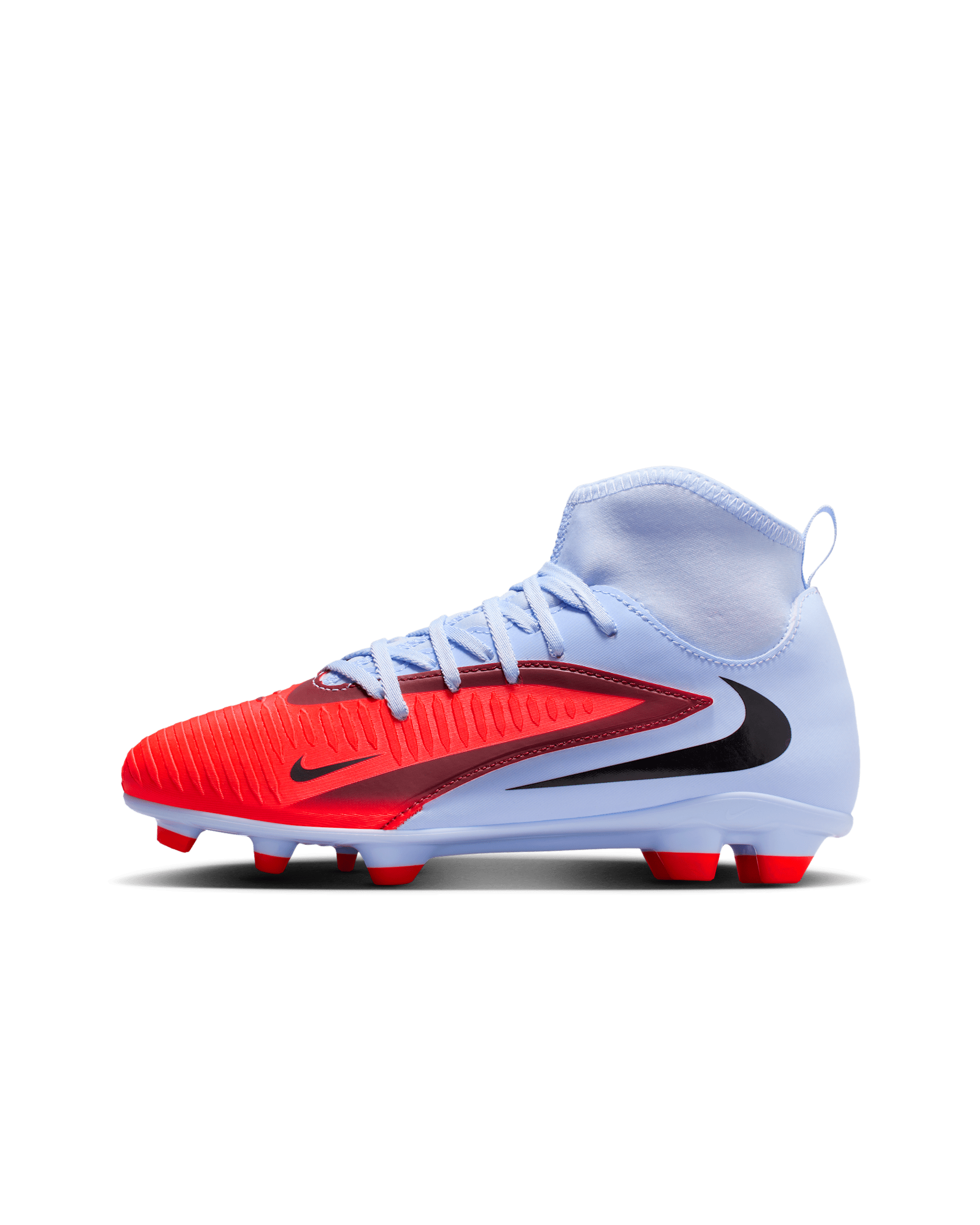 Korki piłkarskie na różne nawierzchnie dla dużych dzieci Nike Jr. Phantom 6 High Club - Royal Tint/Bright Crimson