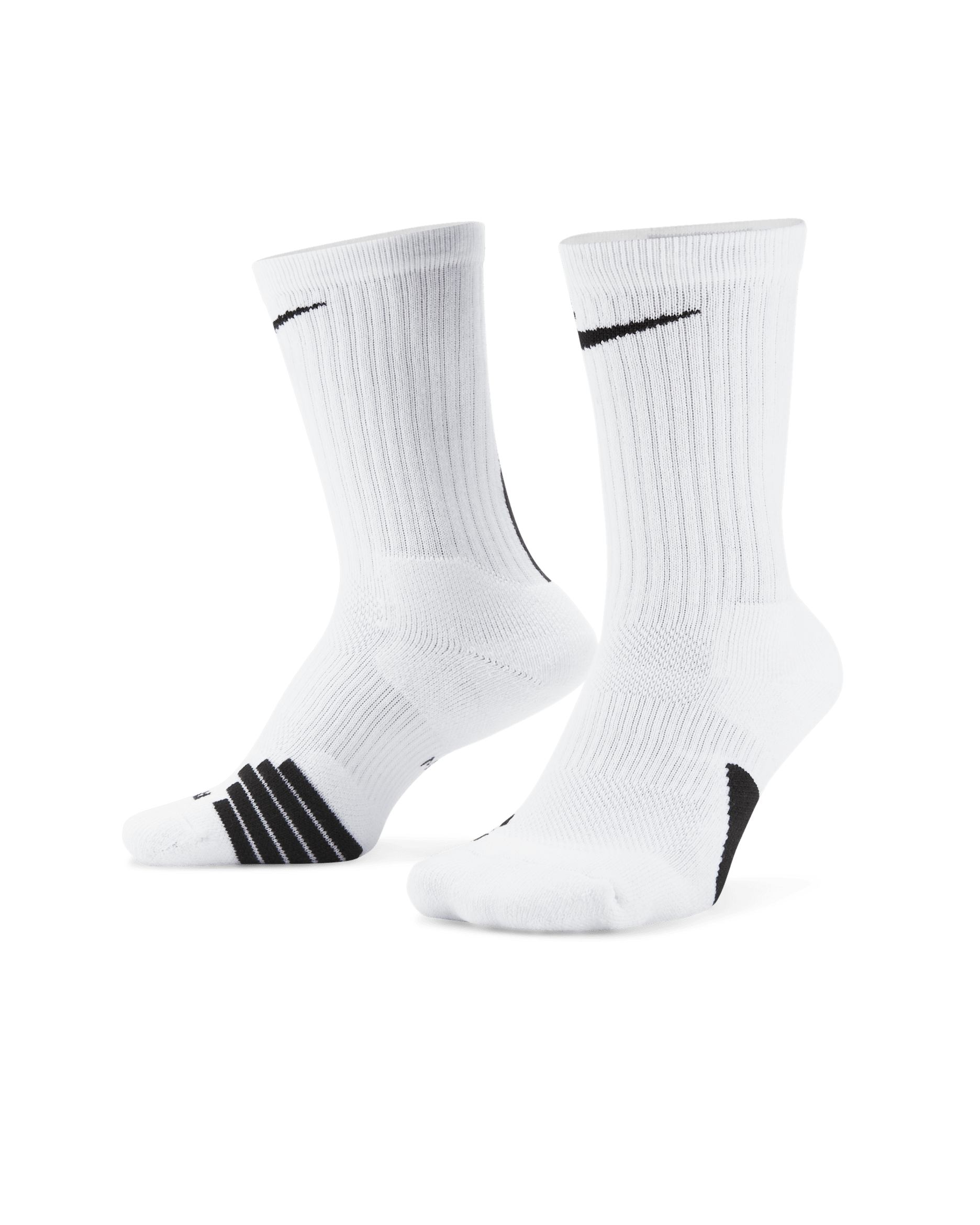 Nike Elite Crew Basketball Socks - White/Black/Black