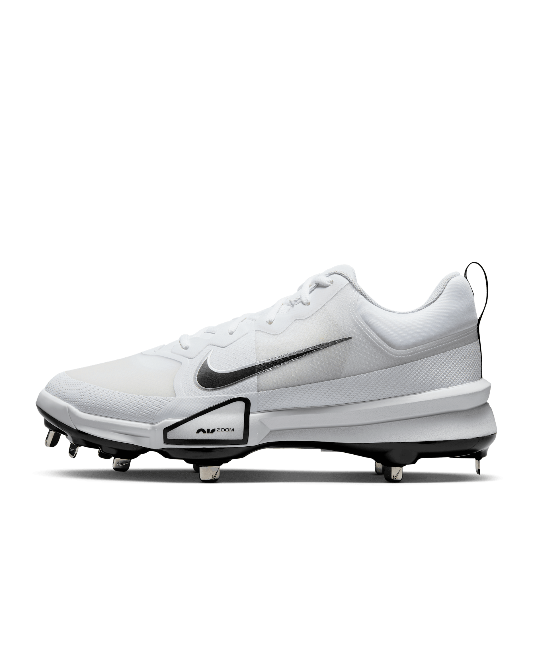 Nike Force Zoom Trout 9 Pro Baseball Cleats - White/Pure Platinum/Metallic Silver/Black