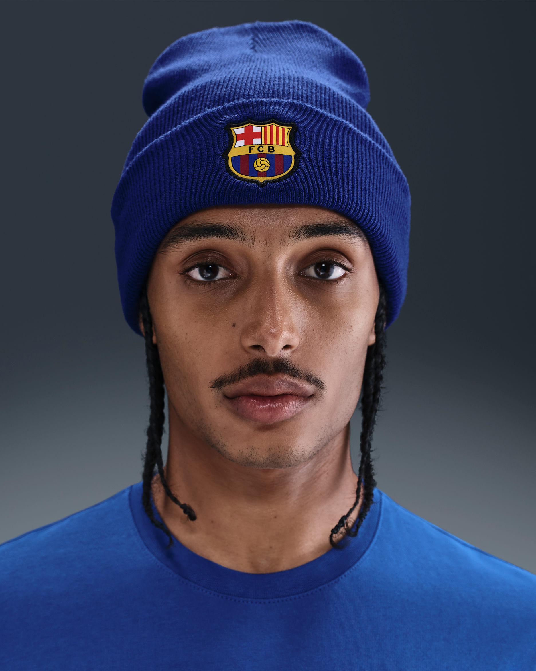 FC Barcelona Nike Dry-FIT Peak Beanie - Deep Royal Blue/Amarillo