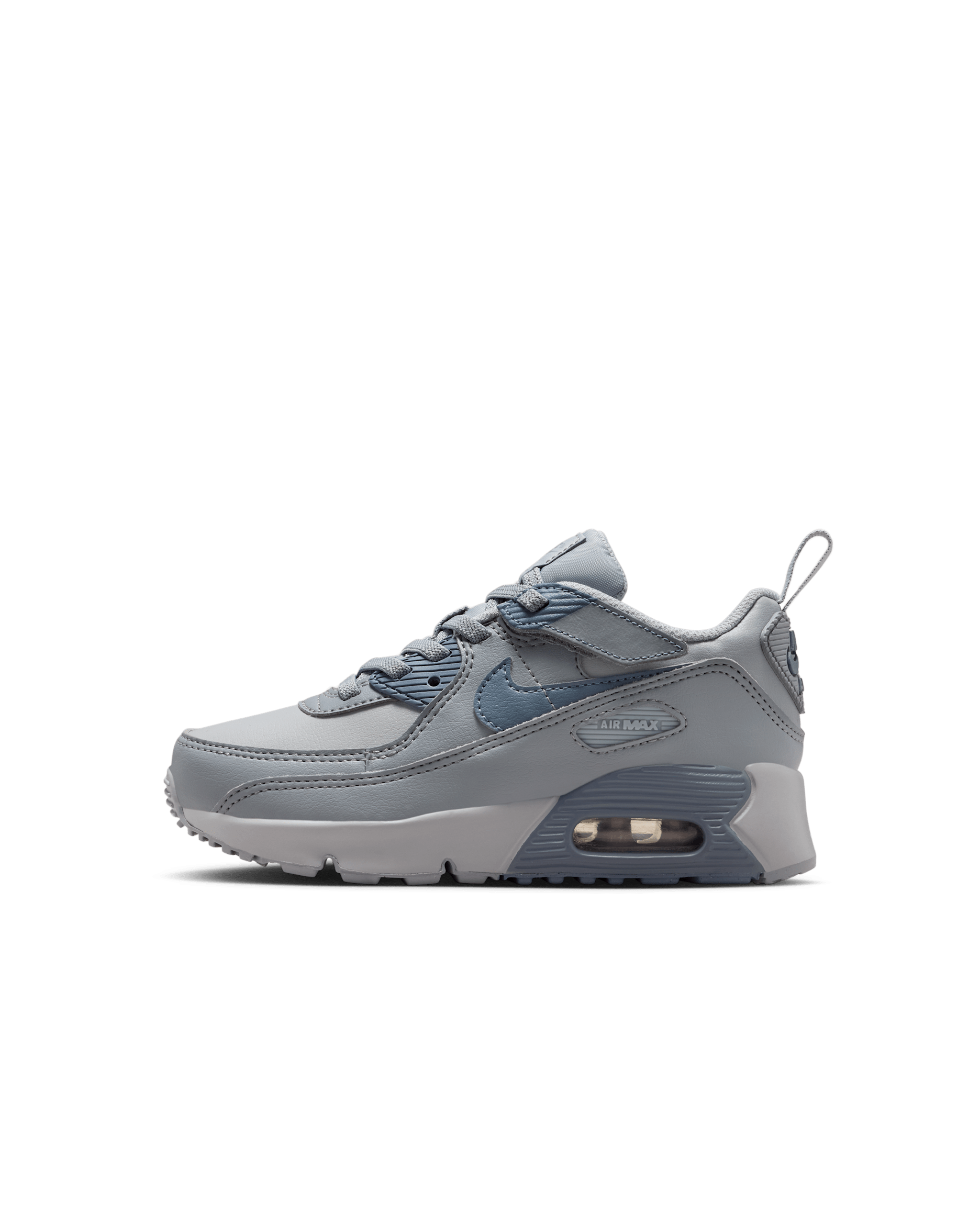Nike Air Max 90 EasyOn Younger Kids' Shoes - Wolf Grey/Stealth/Armoury Blue