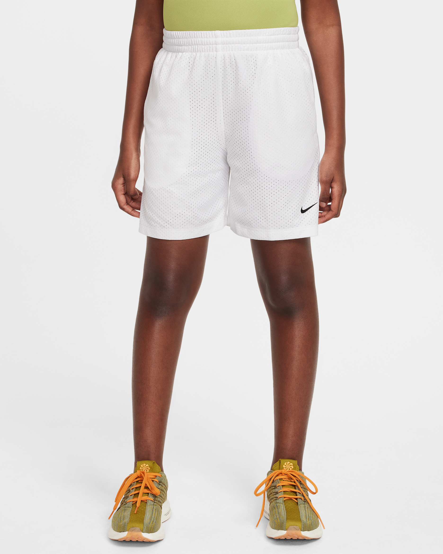 Nike Multi Big Kids' (Boys') Dri-FIT Mesh Shorts - White/Black