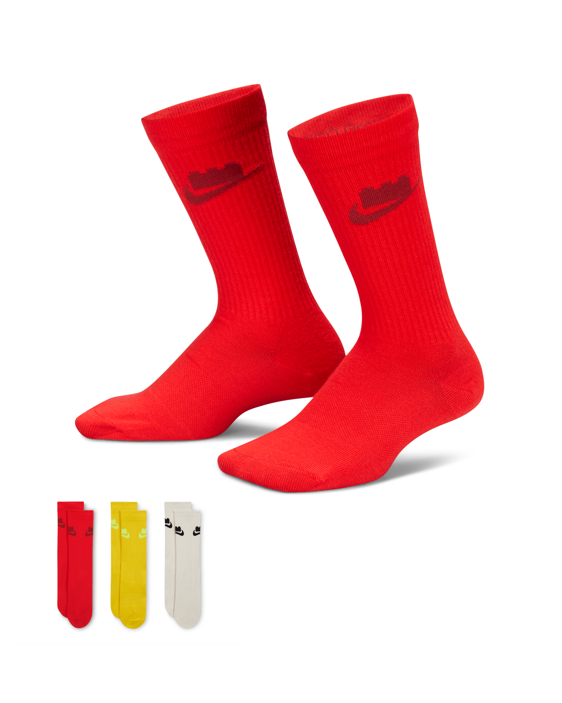Nike x LEGO® Collection Everyday Essentials Crew Socks (3 Pairs) - Multi-Color