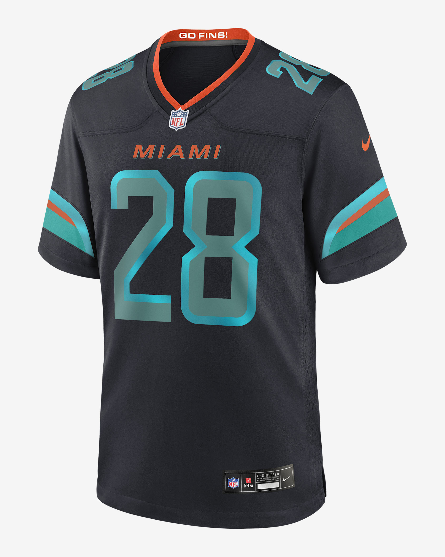 De’Von Achane Miami Dolphins Rivalries Collection Men’s Nike NFL Game Jersey - Navy