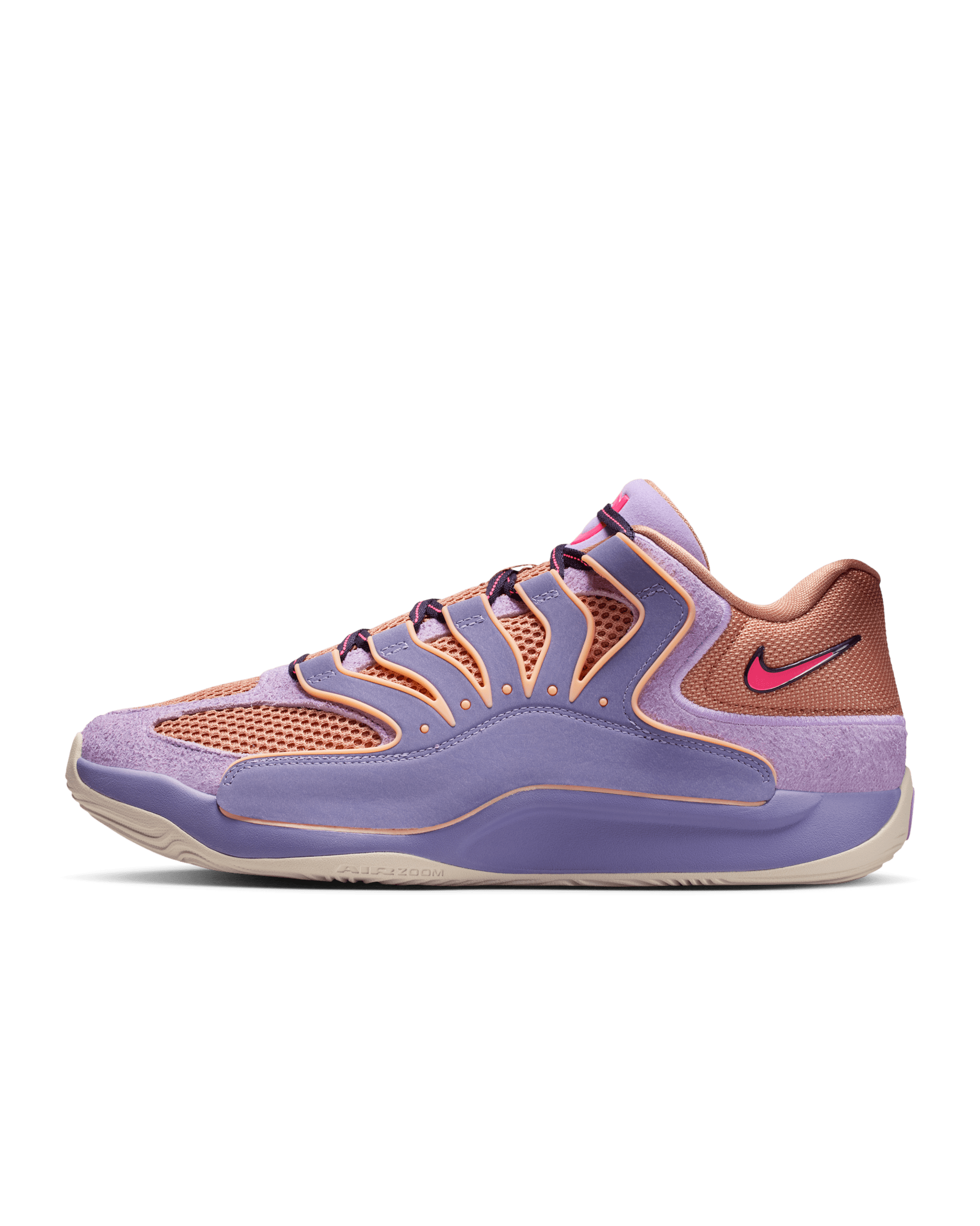 KD18 "B.A.D" バスケットボールシューズ - ウォッシュドパープル/ライラック/ヘンプ/ファイヤーピンク