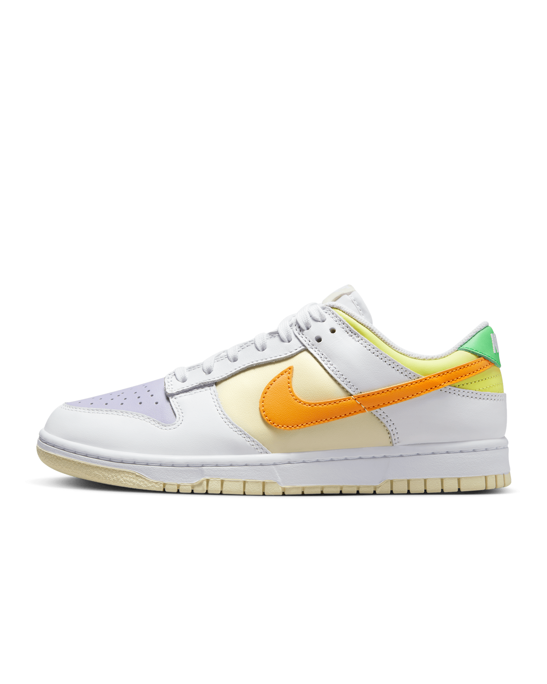 Nike Dunk Low Women's Shoes - White/Light Lemon Twist/Electric Algae/Sundial