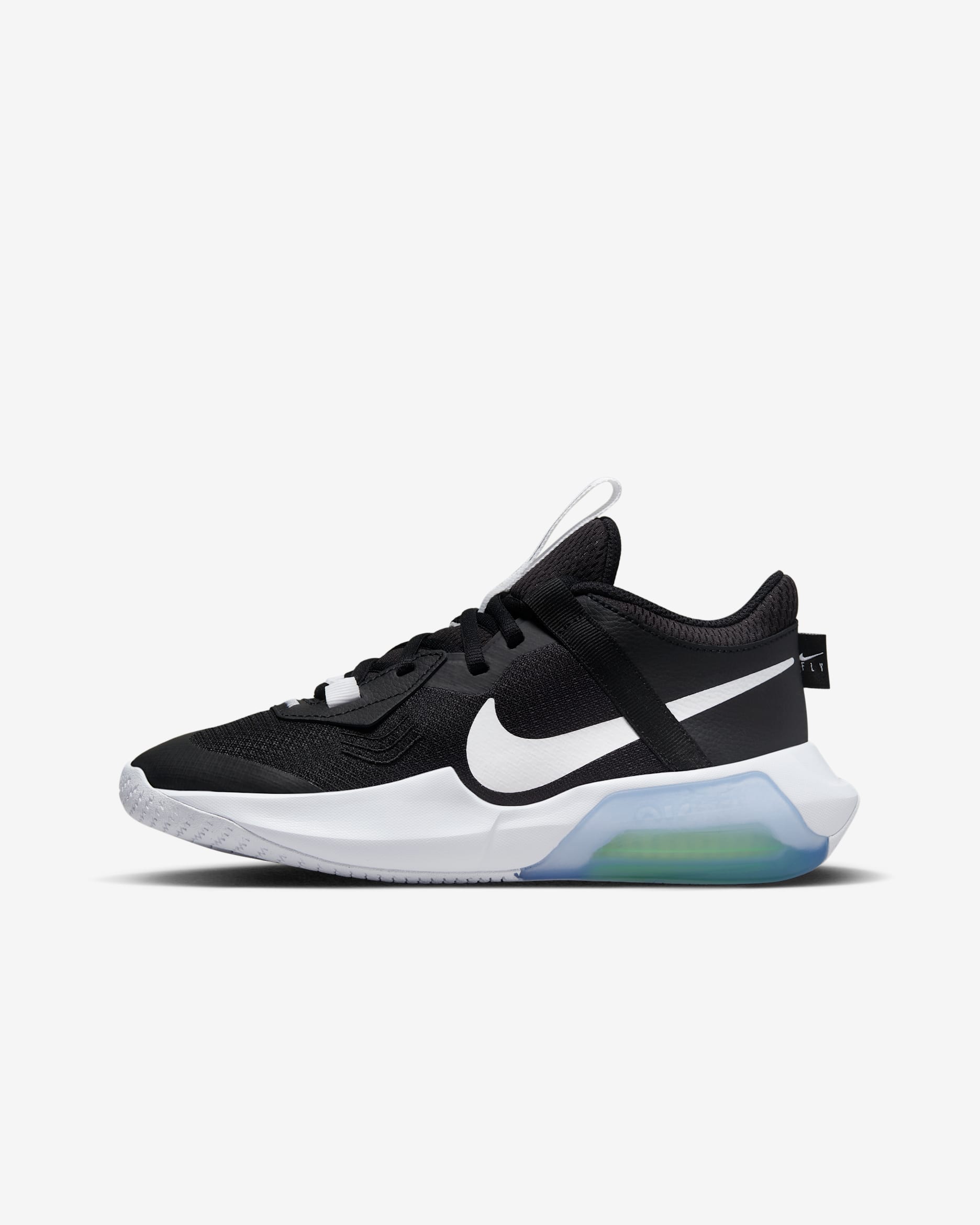 Calzado de básquetbol para niños grandes Nike Air Zoom Crossover - Negro/Volt/Blanco