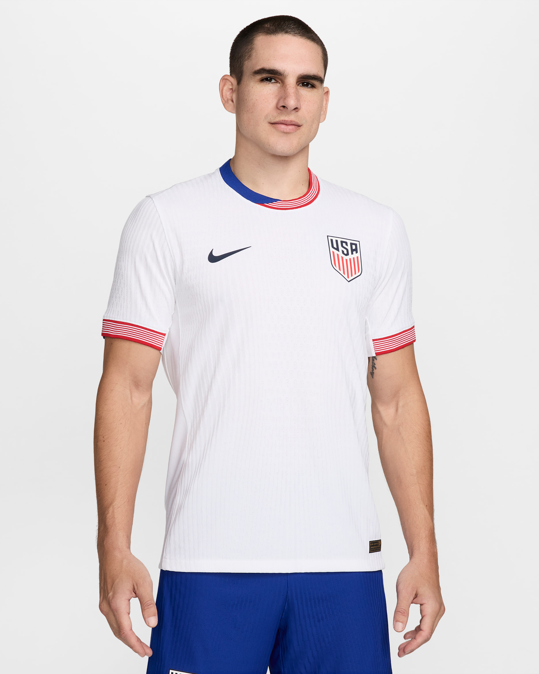 USMNT 2024 Match Home Men's Nike Dri-FIT ADV Soccer Authentic Jersey - White/White/Obsidian