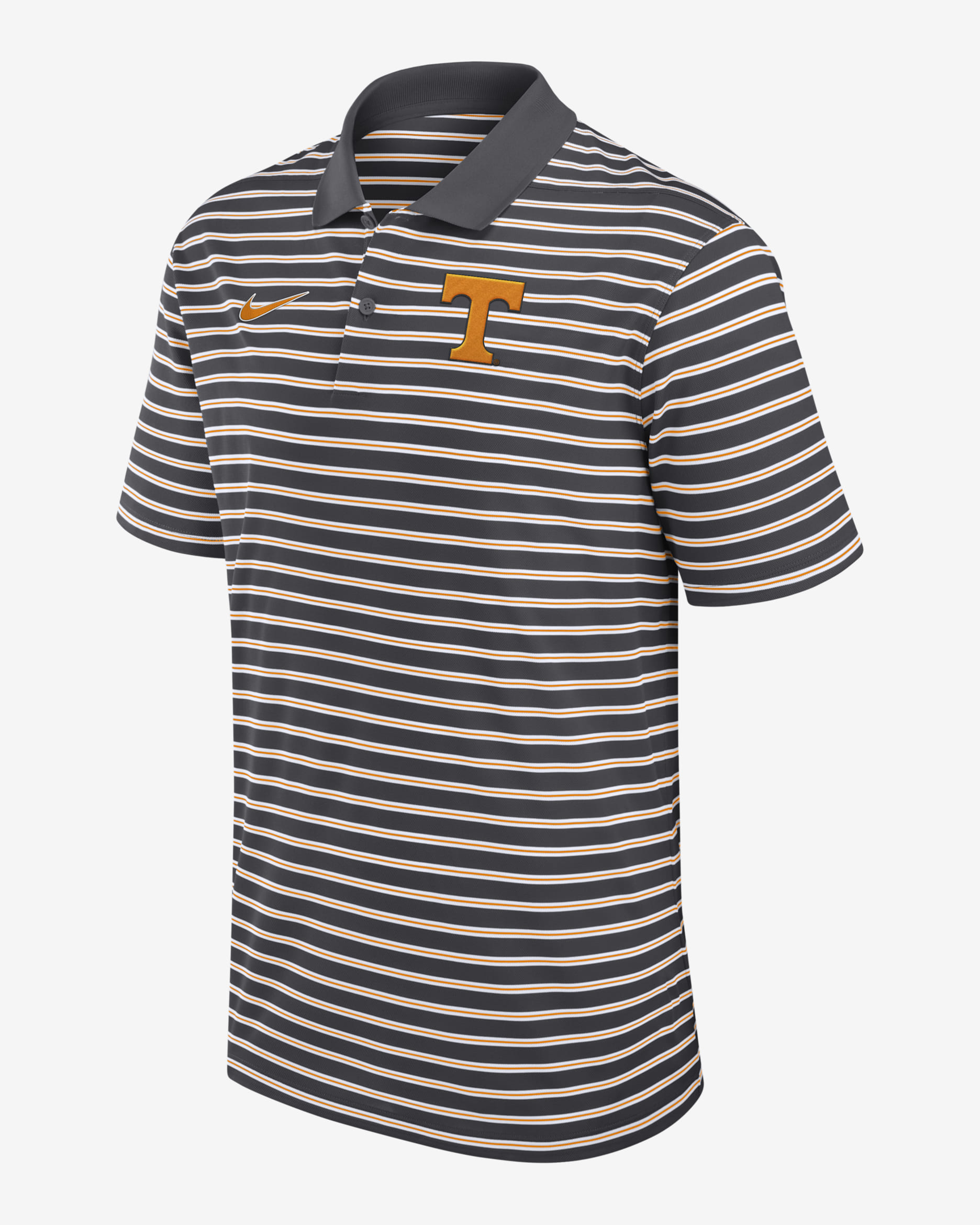 Tennessee Volunteers Primetime Victory Striped Men's Nike Dri-FIT College Polo - Anthracite