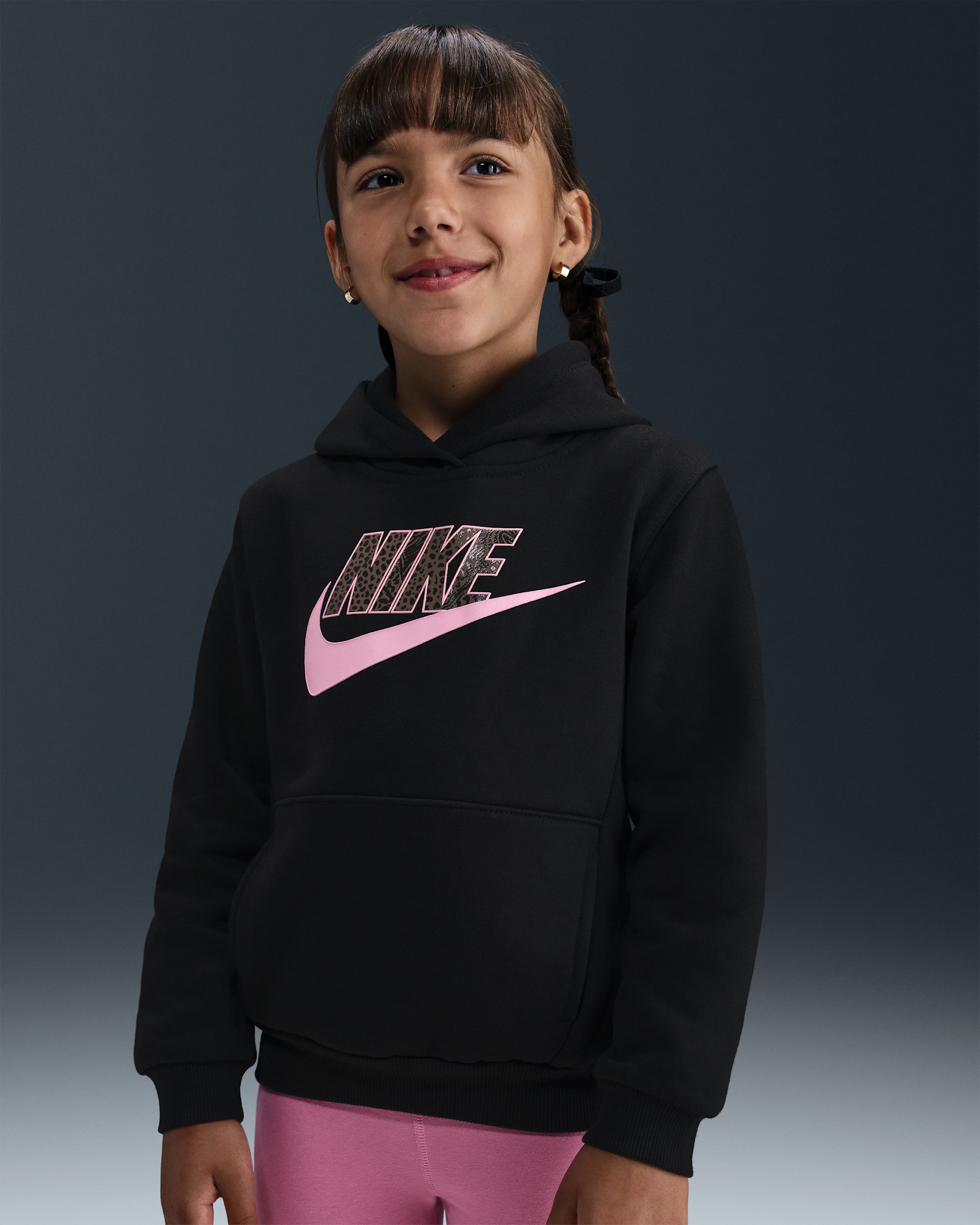 Sudadera con gorro sin cierre para niños talla pequeña Nike Wild Warmth - Negro