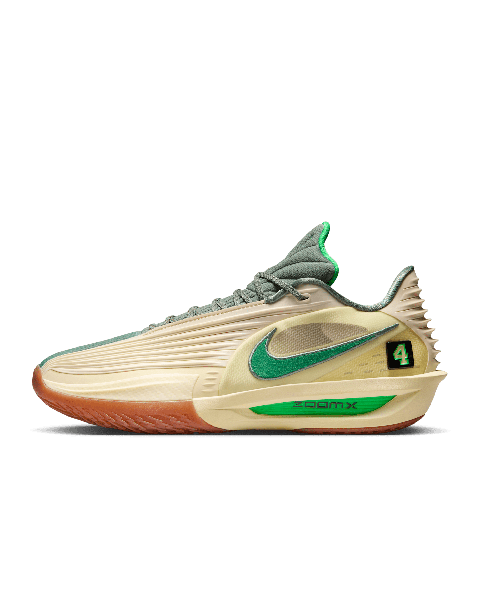 Tenis de básquetbol G.T. Cut 3 Turbo - Alabastro/Verde impacto/Marrón medio goma/Verde arcilla