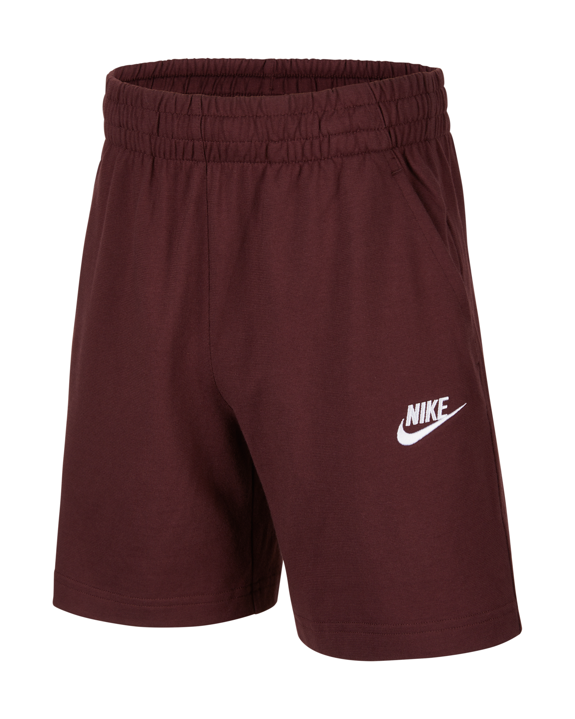 Nike Sportswear Club Older Kids' 15cm (approx.) Knit Shorts - Burgundy Crush/White
