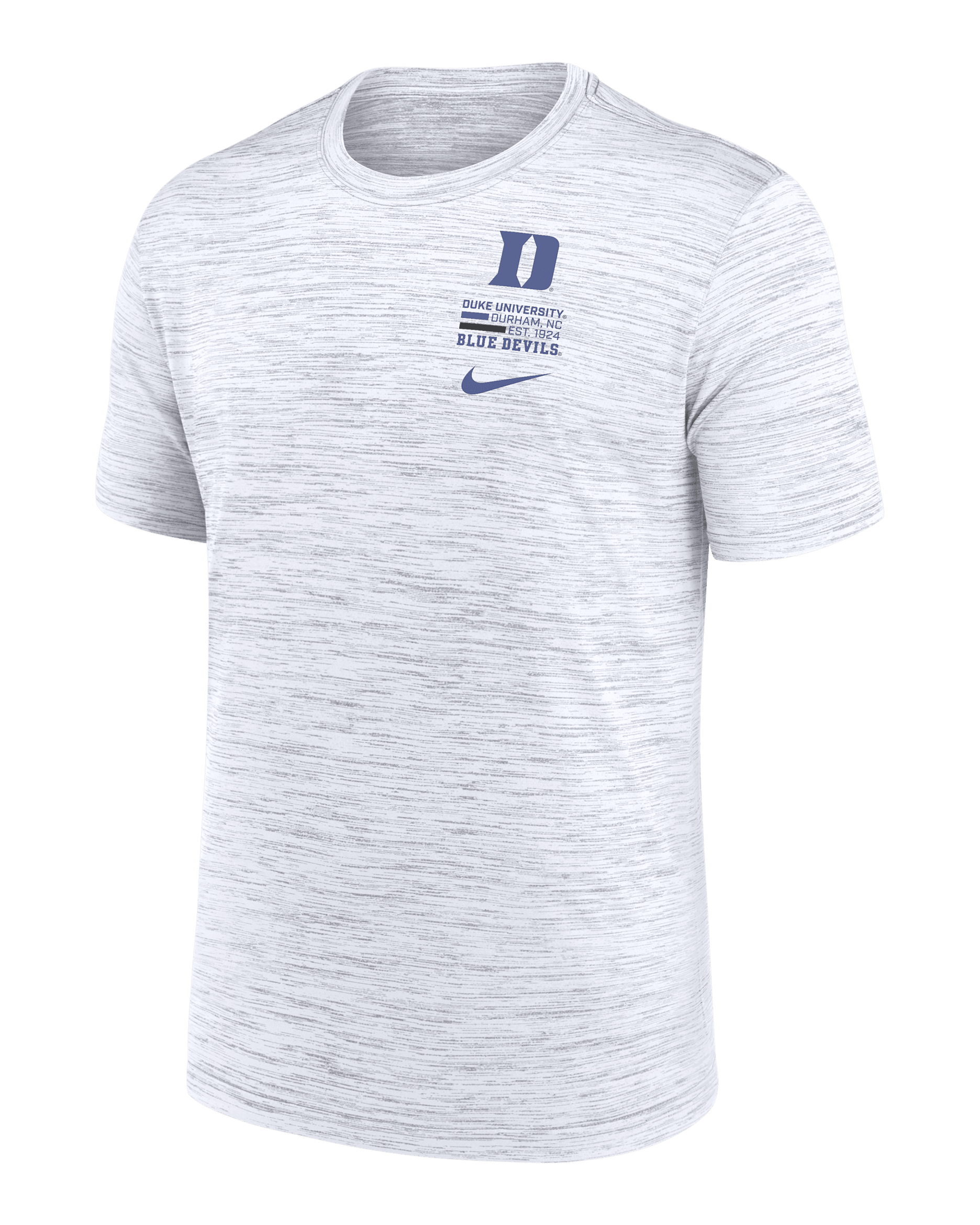 Duke Campus Chest Stack Velocity Men's Nike Dri-FIT College T-Shirt - White