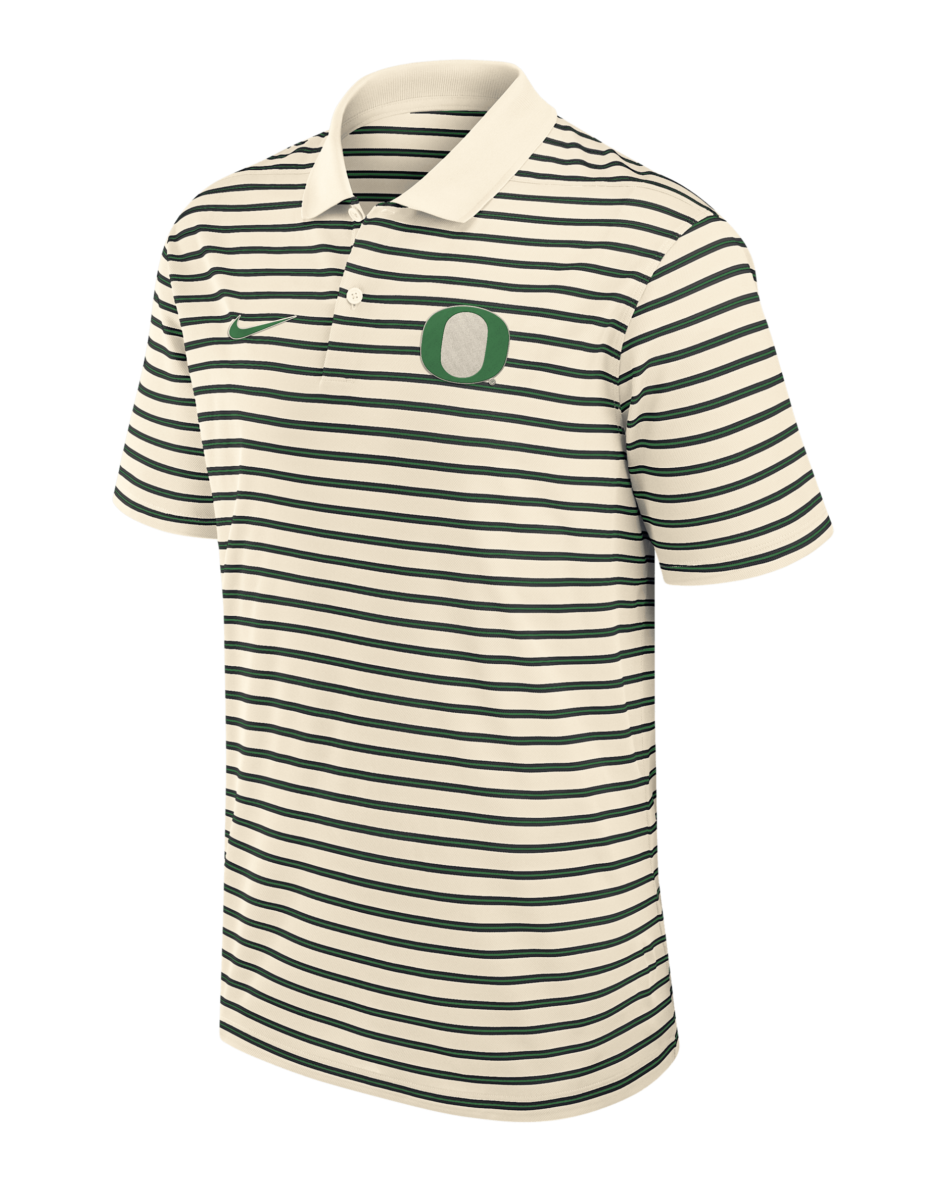Oregon Striped Men's Nike Dri-FIT College Polo - Tan/Beige