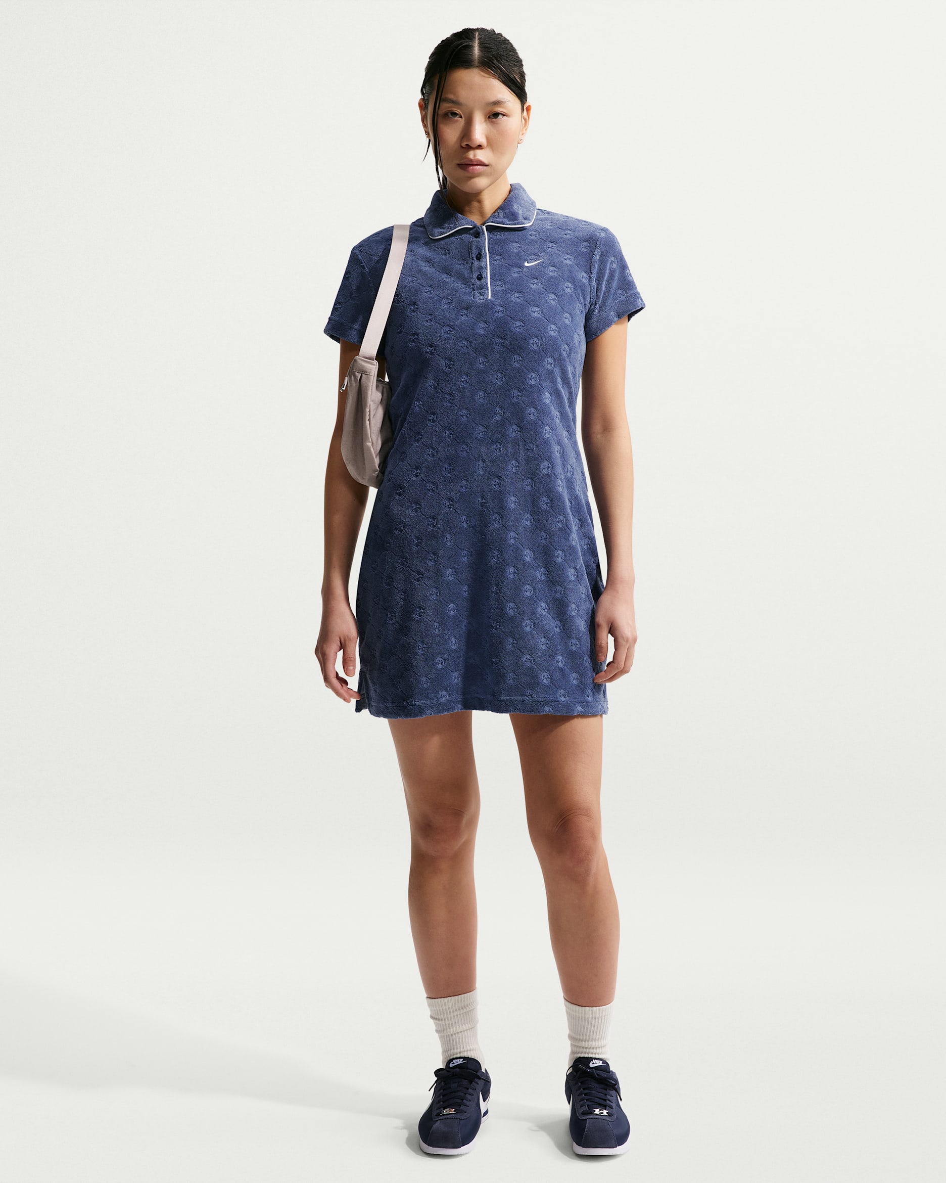 Nike Sportswear Chill Terry jurk voor dames - Mystic Navy/Sail/Sail