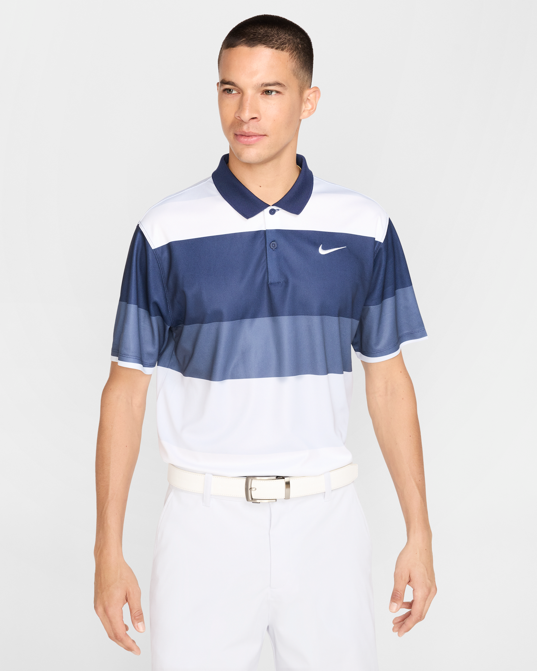 Nike Victory+ Men's Dri-FIT Golf Polo - Midnight Navy/White
