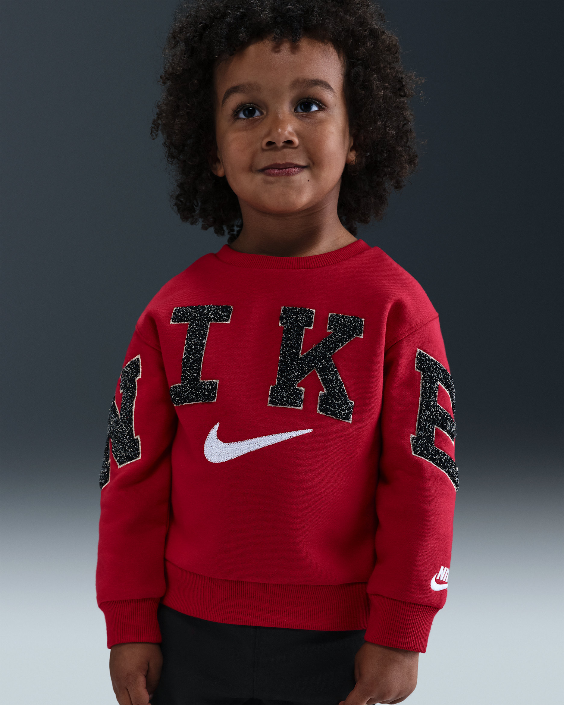 ナイキ クラブ ベビー シェニール フリース クルー - ジムレッド