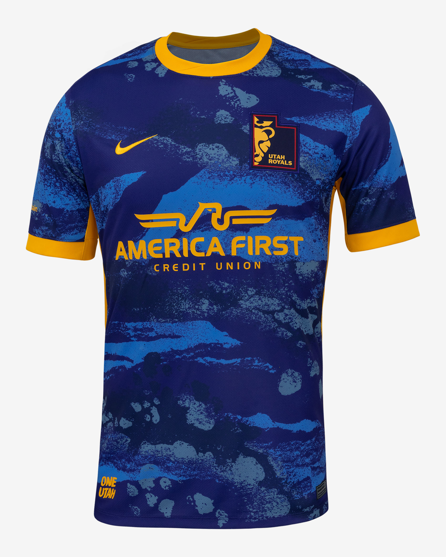 Utah Royals FC 2025 Stadium Away Men's Nike Dri-FIT NWSL Replica Jersey - Deep Royal Blue/University Gold