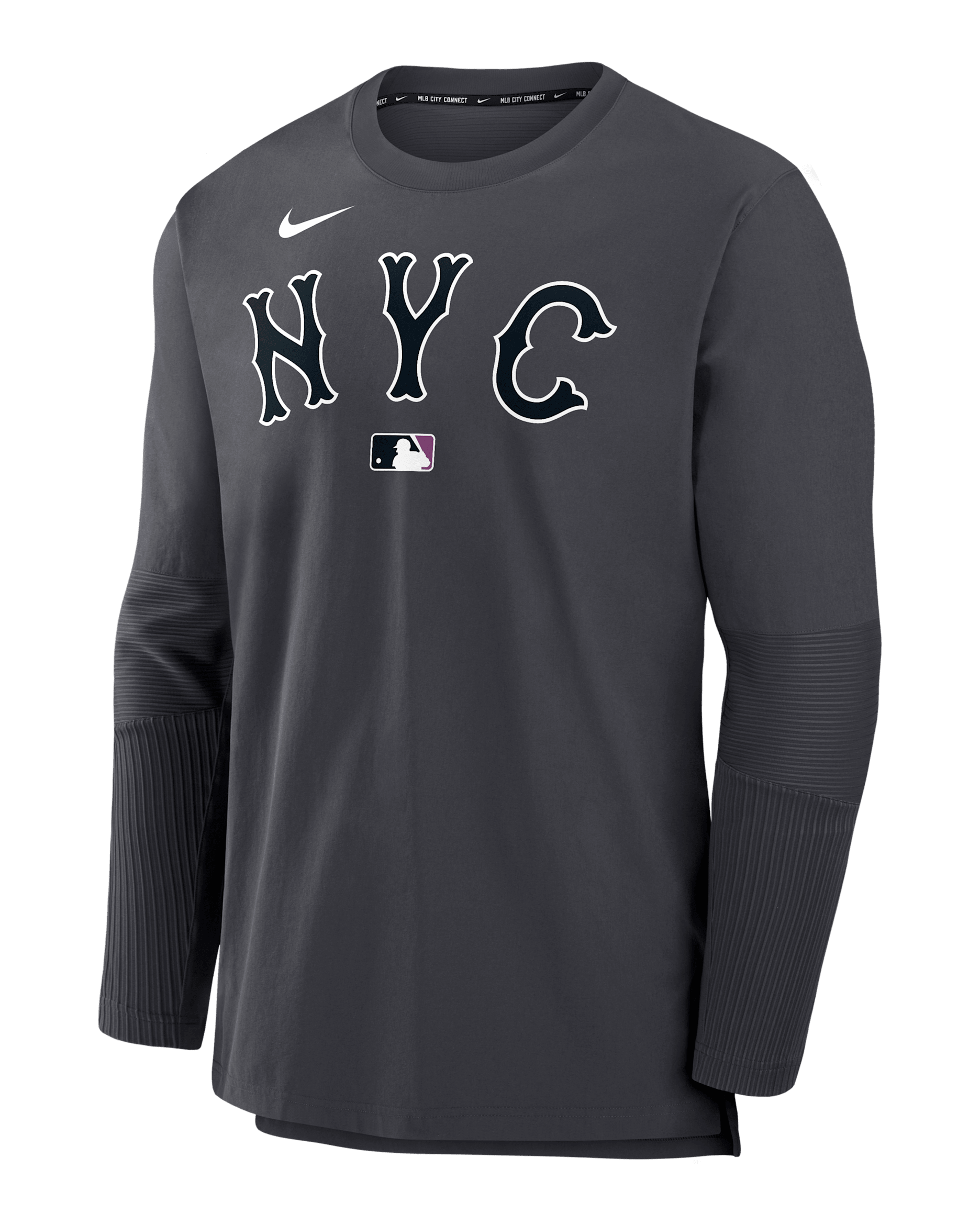 New York Mets Authentic Collection City Connect Player Men's Nike Dri-FIT MLB Pullover Jacket - Anthracite