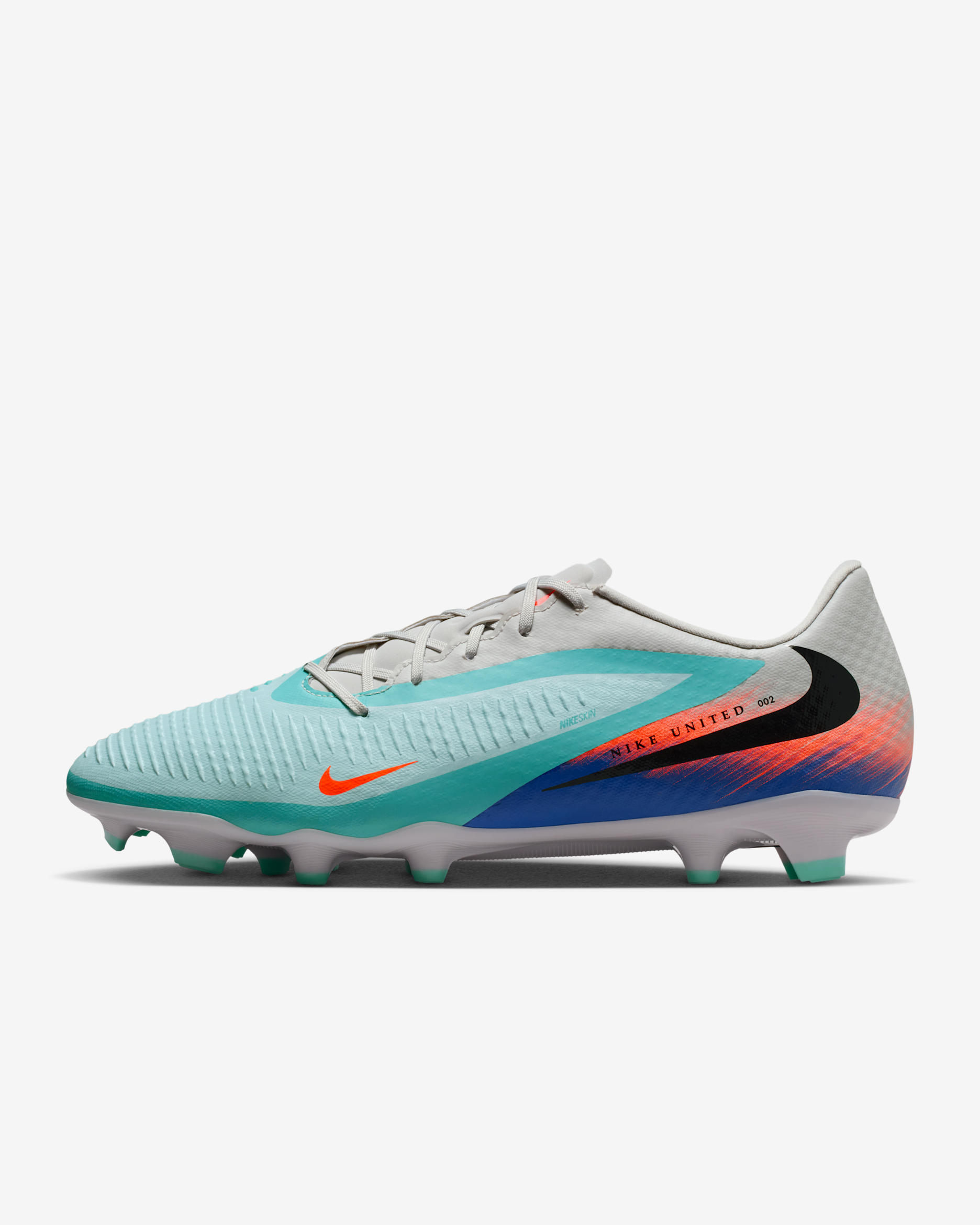 Nike United Phantom 6 Low Academy Multi-Ground Football Boots - Pistachio Frost/Hyper Orange