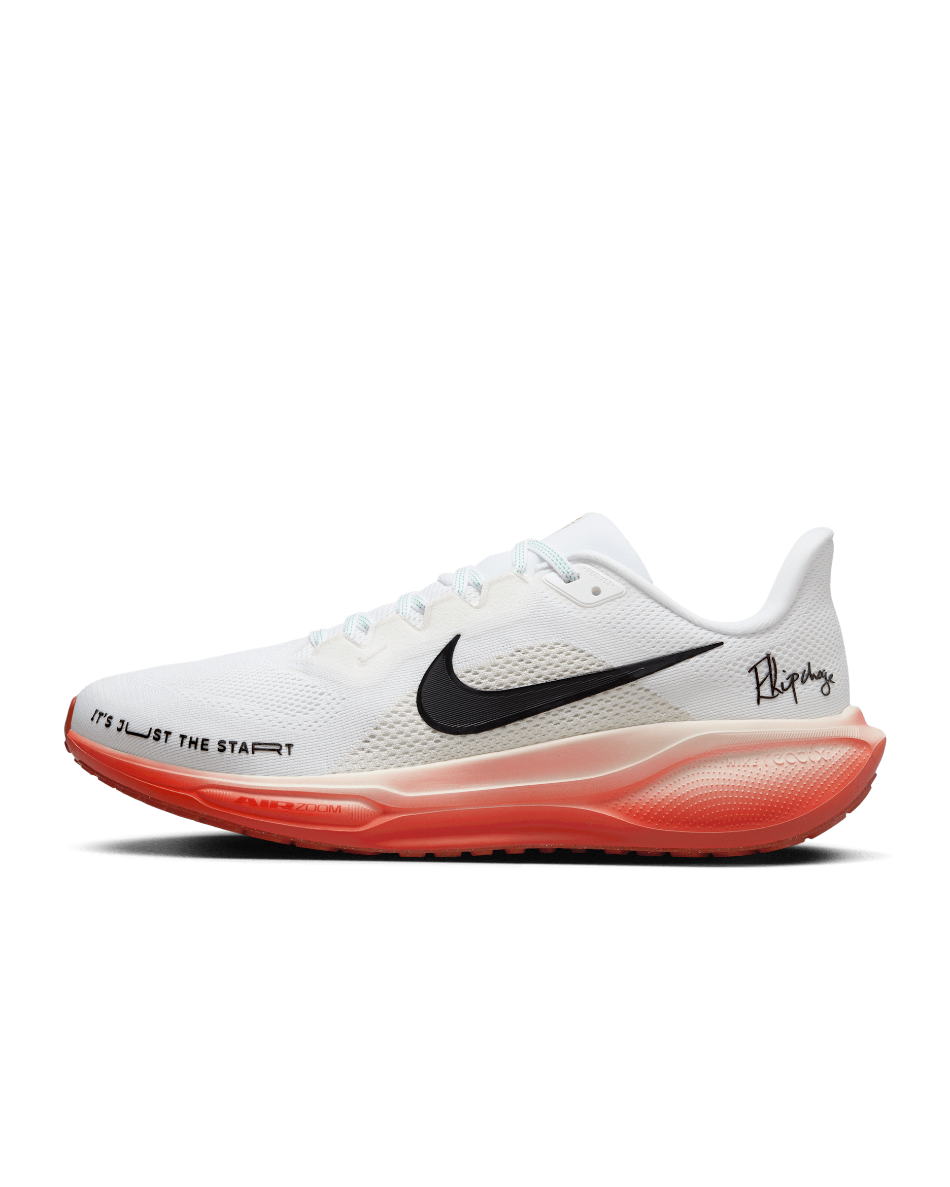 Nike Pegasus 41 "Eliud Kipchoge" Men's Road Running Shoes - White/Pale Ivory/Dragon Red/Black