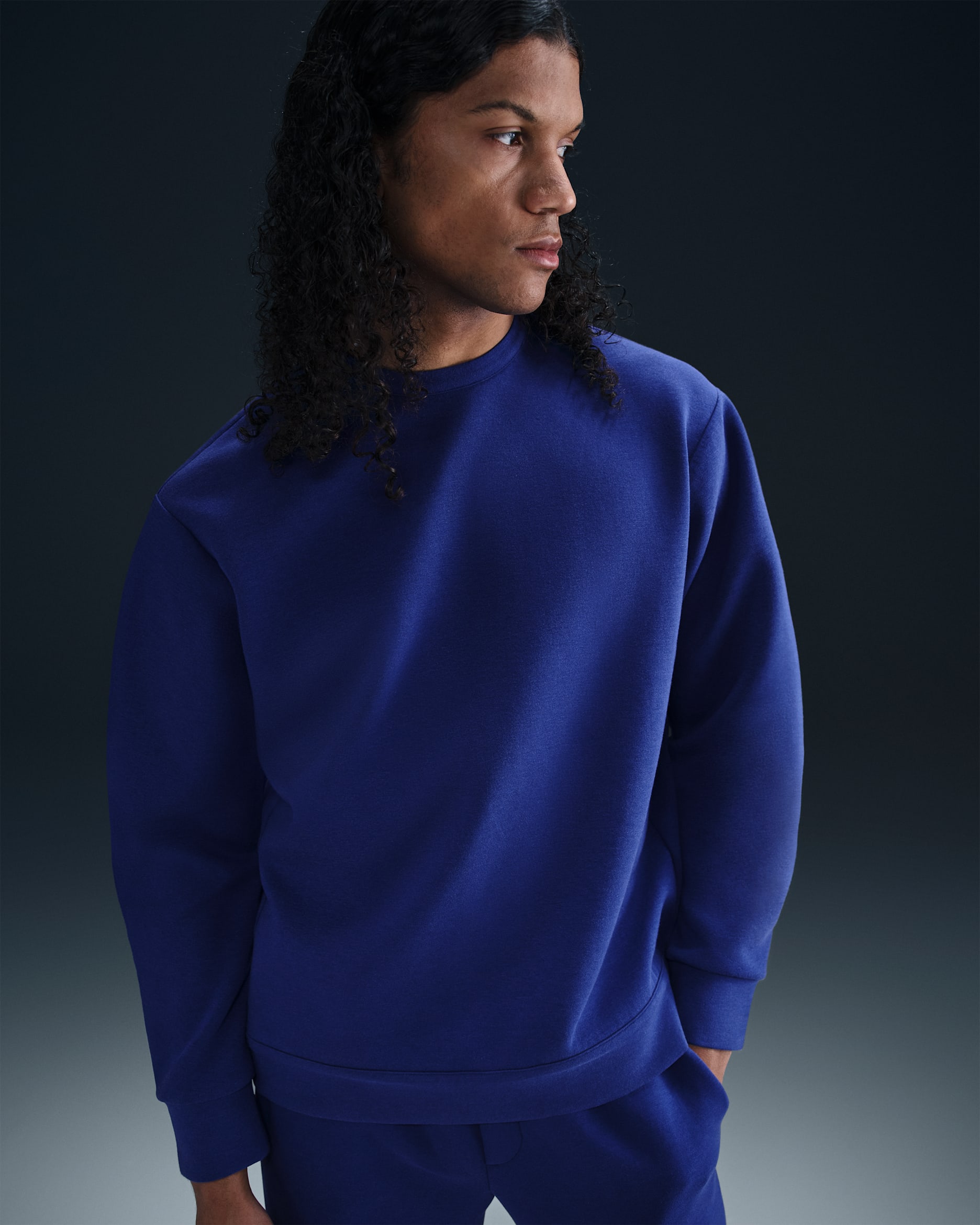 Nike 24.7 ImpossiblySoft Men's Dri-FIT Crew - Deep Royal Blue/Blue Void