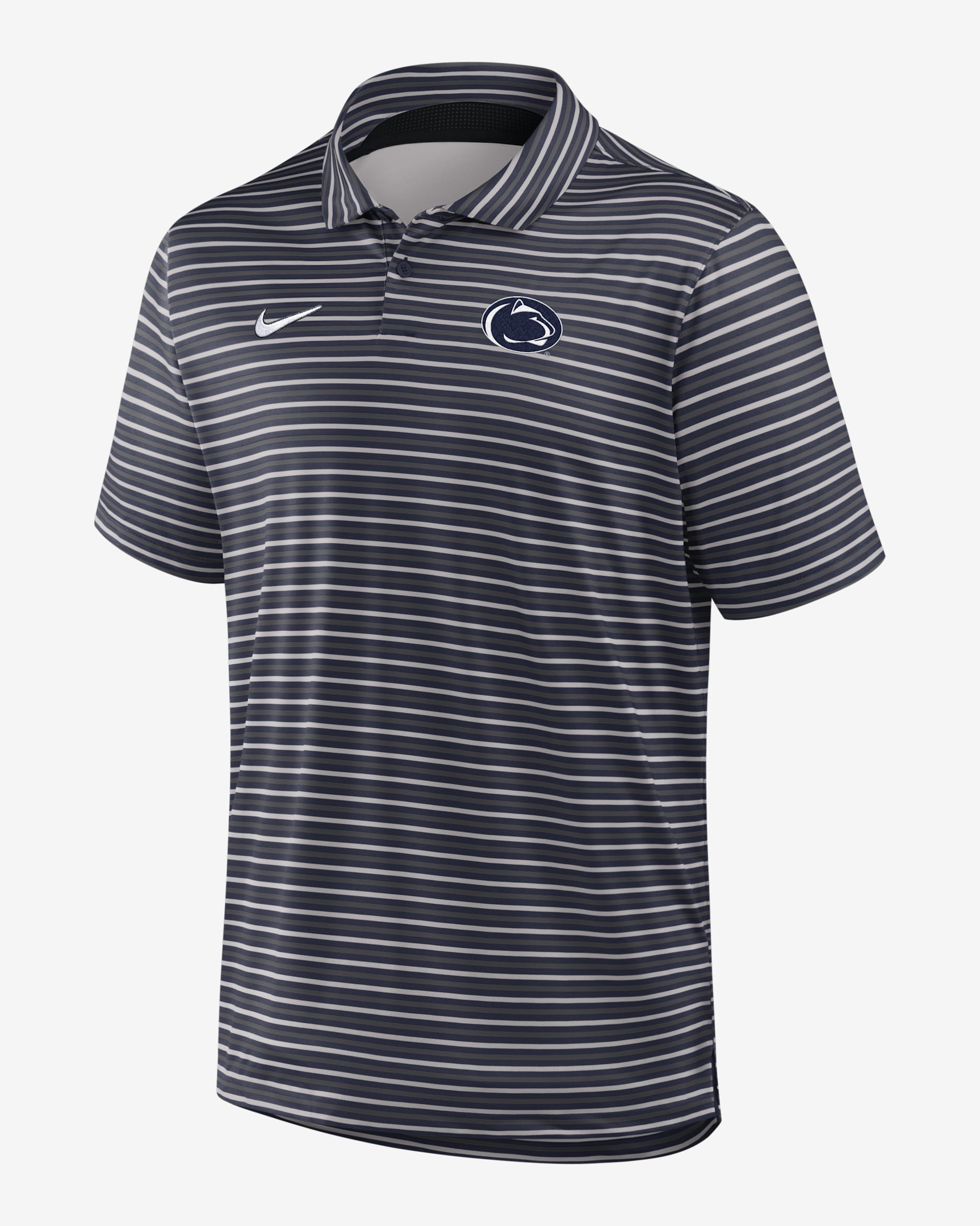 Polo universitario Nike Dri-FIT para hombre Penn State Tour Stripe - Azul marino