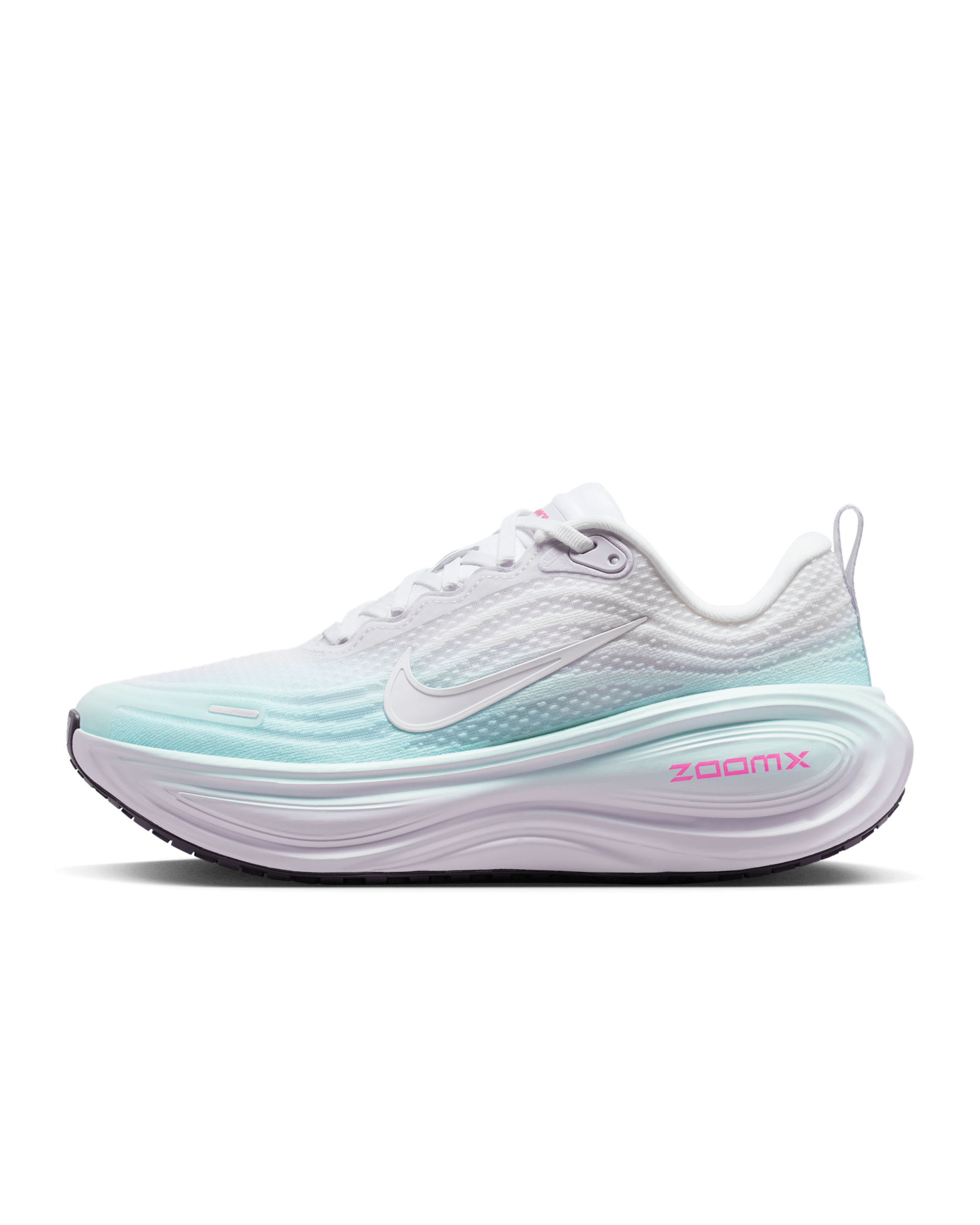 Nike Vomero Plus Women's Road Running Shoes - White/Multi-Colour/Glacier Blue/Dark Raisin