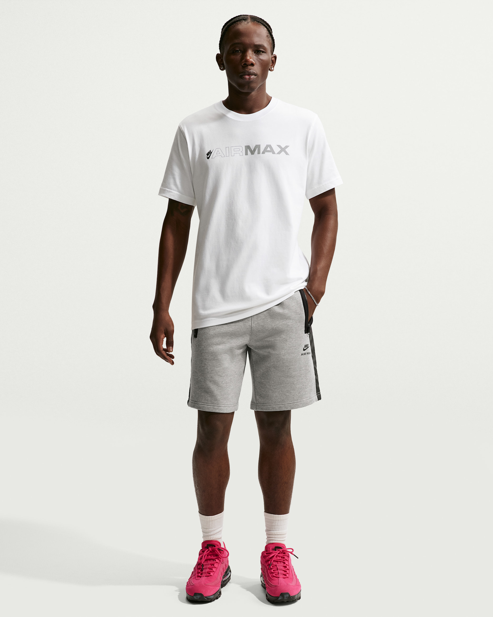 Nike Sportswear Air Max Men's Fleece Shorts - Dark Grey Heather/Anthracite/White