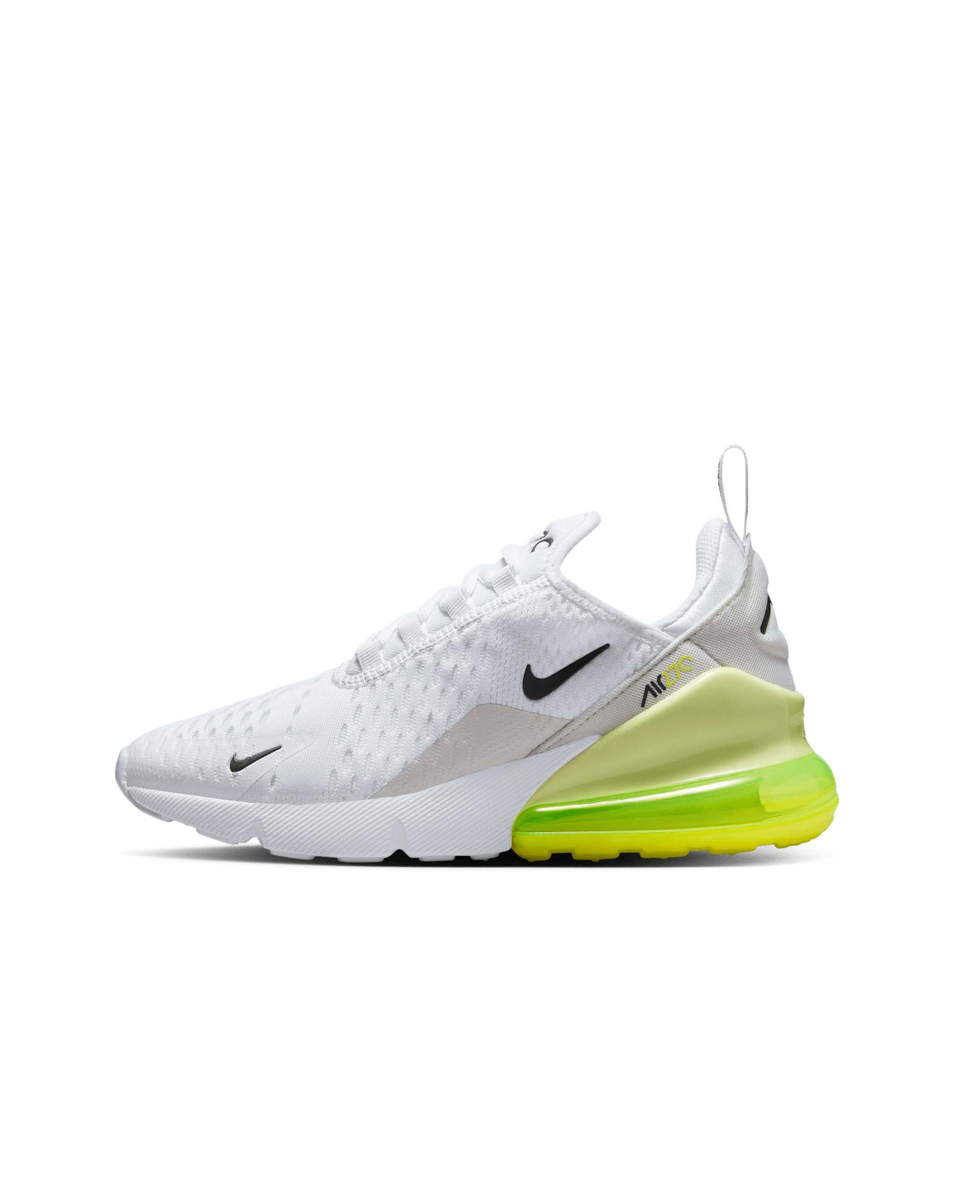 Nike Air Max 270 Big Kids' Shoes - White/Limelight/Vast Grey/Anthracite