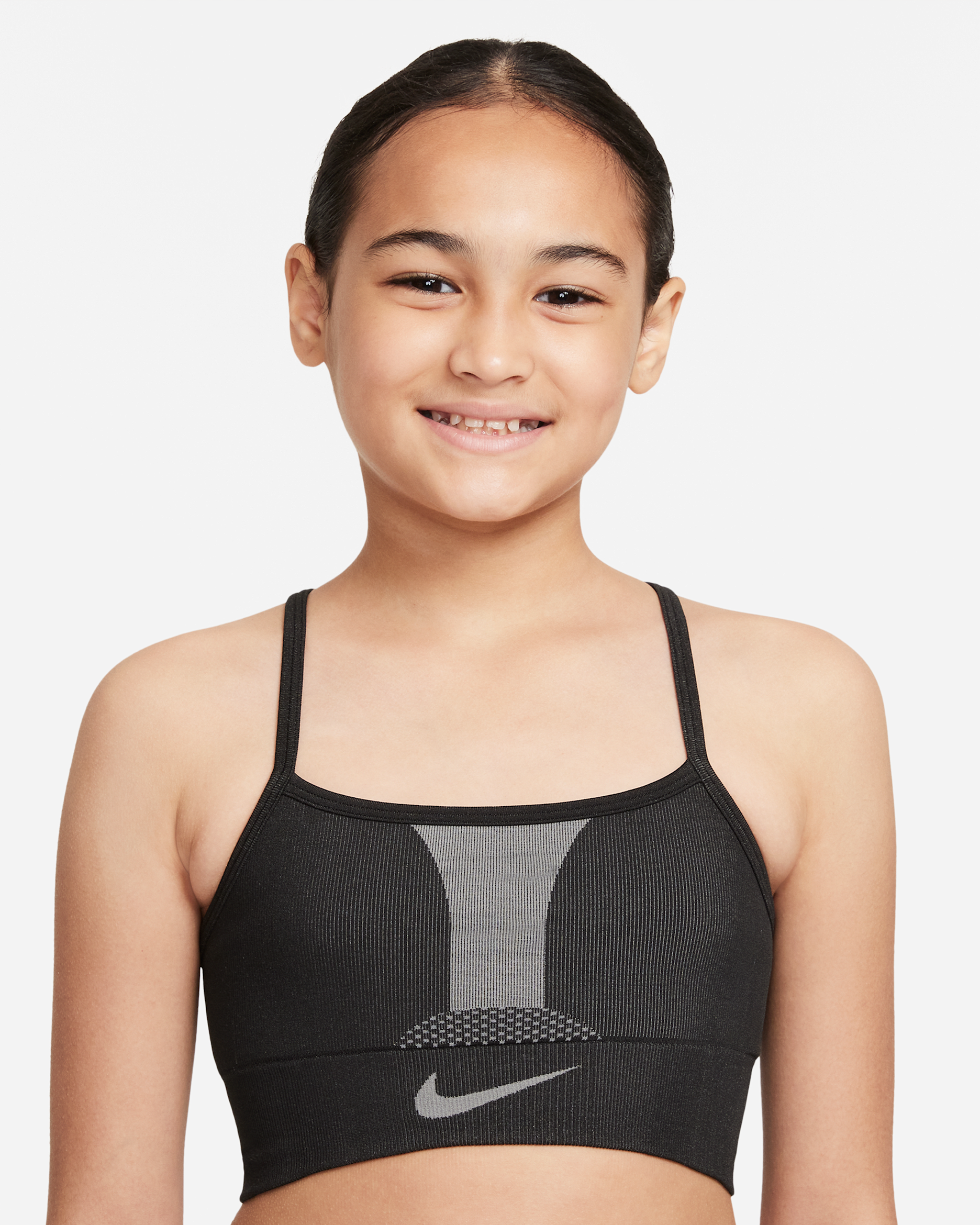 Nike Indy 大童 (女童) 運動內衣 - 黑色/黑色