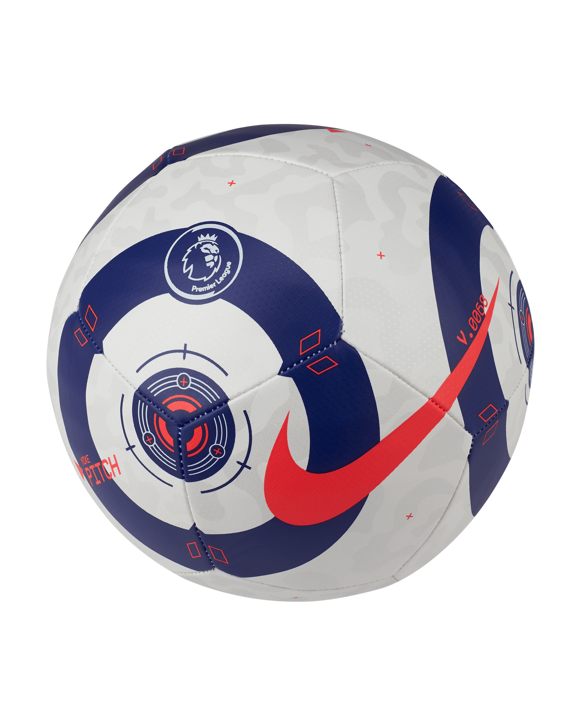 Premier League Pitch Football - White/Blue/Laser Crimson