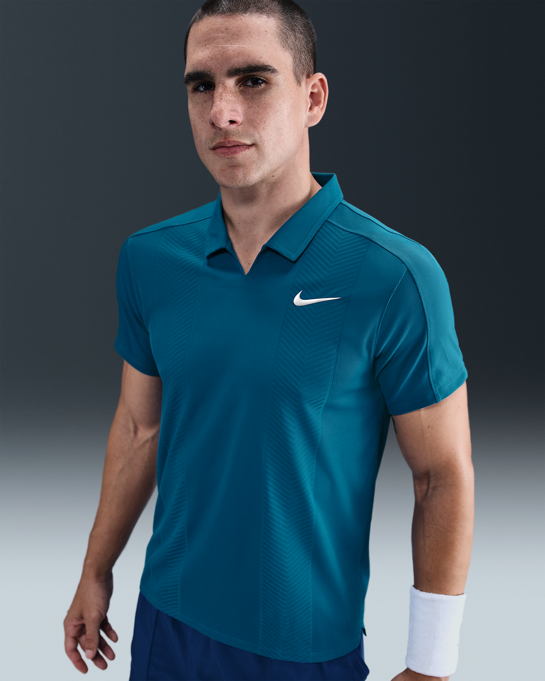 NikeCourt Slam Men's Dri-FIT ADV Tennis Polo - Green Abyss