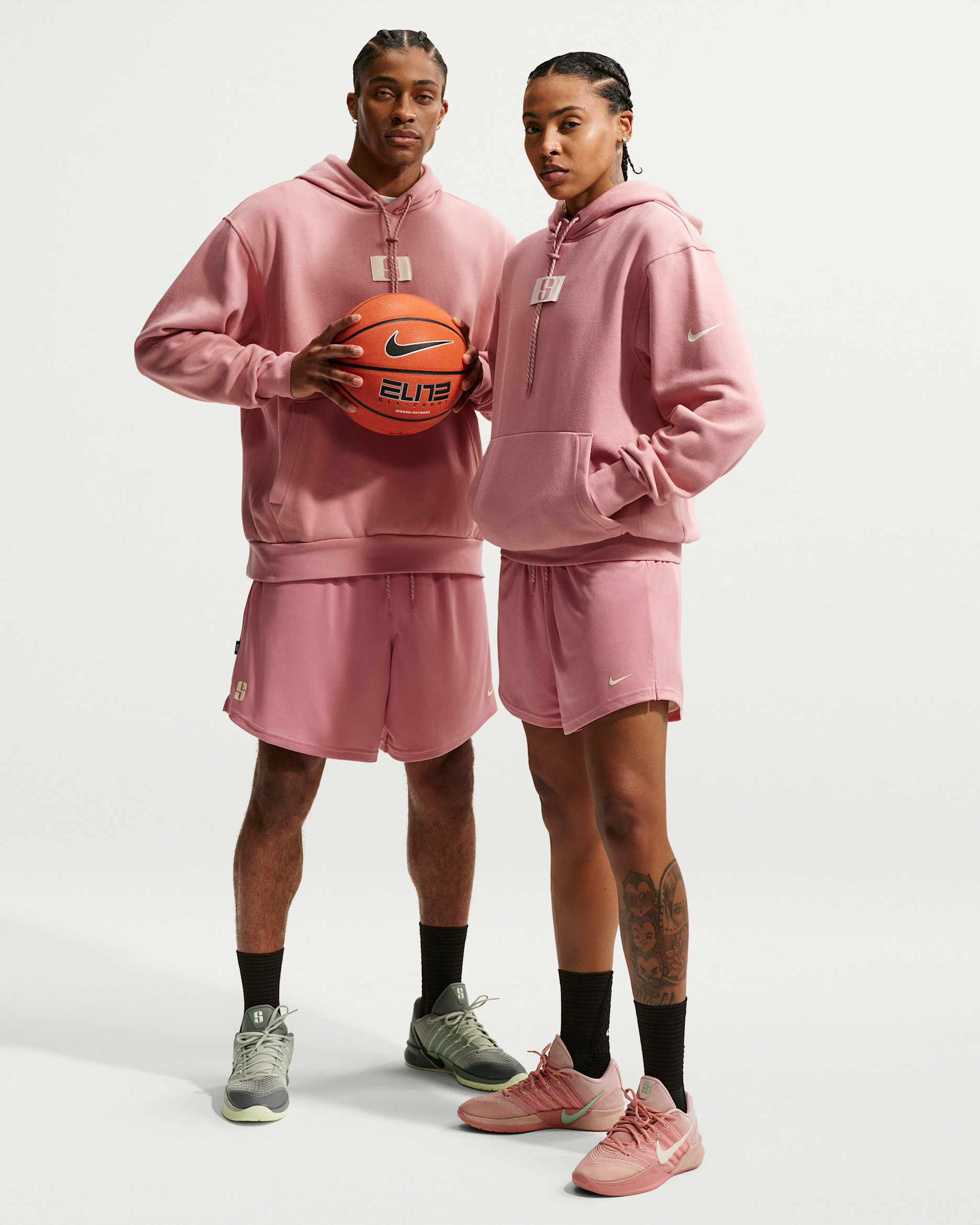 Shorts de básquetbol Dri-FIT reversibles Sabrina - Rojo nebulosa/Leche de coco/Rojo nebulosa/Rojo nebulosa