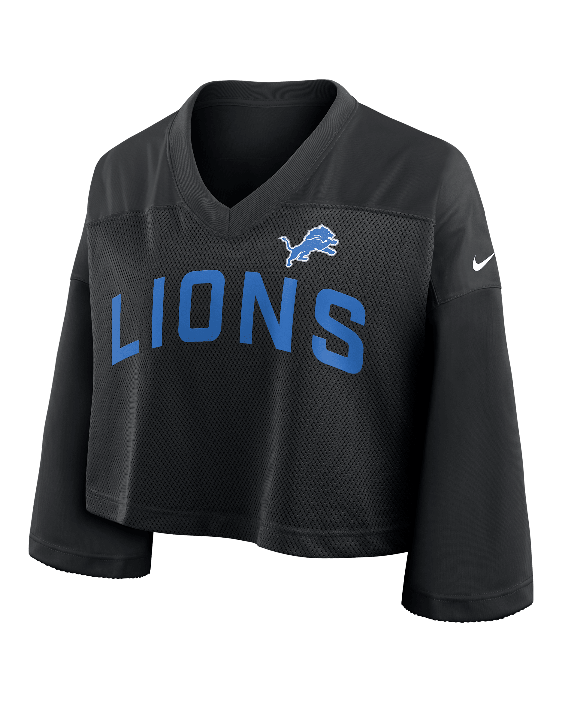 Detroit Lions Wide Receiver Jersey Fashion Women's Nike Dri-FIT NFL Cropped Top - Black