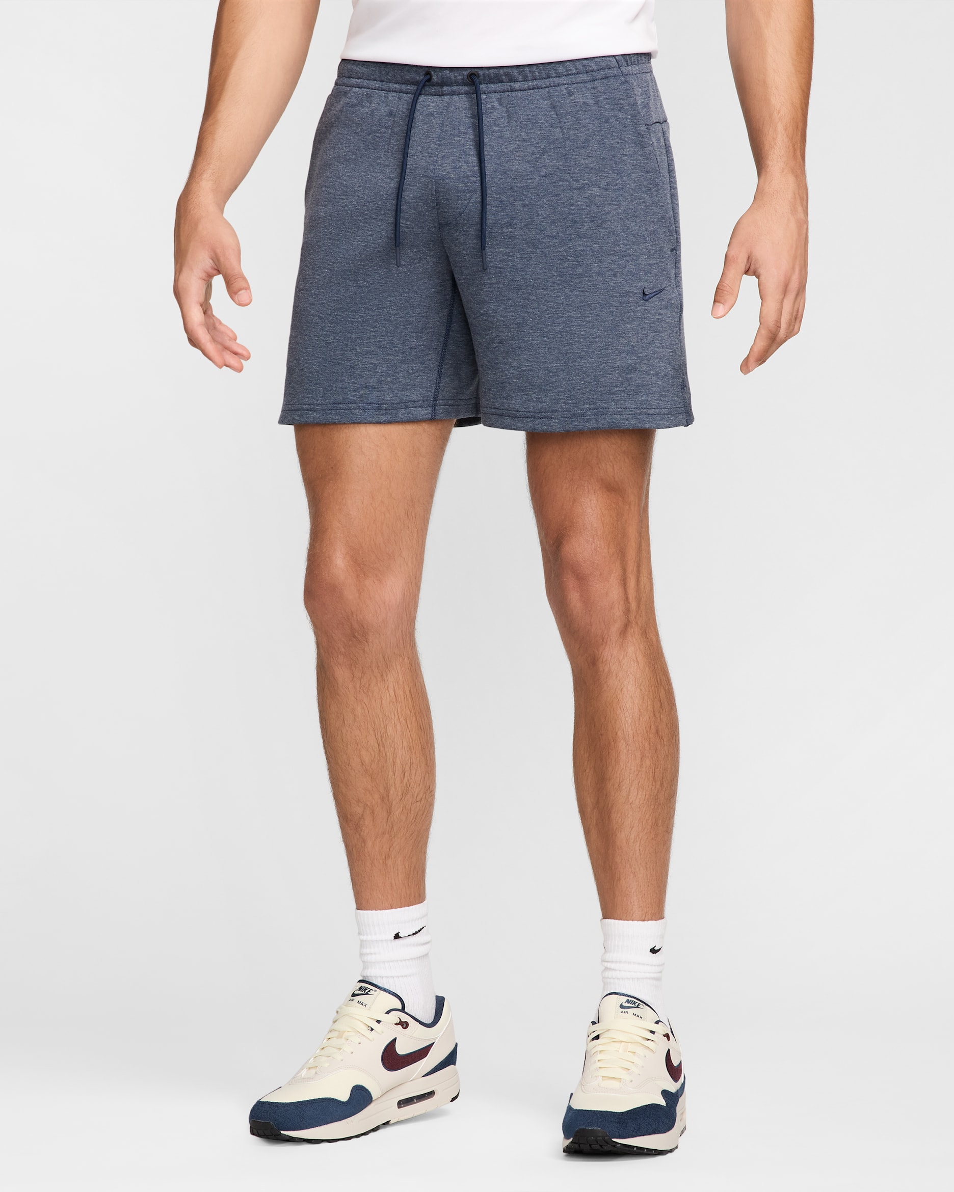 Nike Primary Fleece Men's 7" Dri-FIT Unlined Performance Shorts - Obsidian/Heather/Obsidian