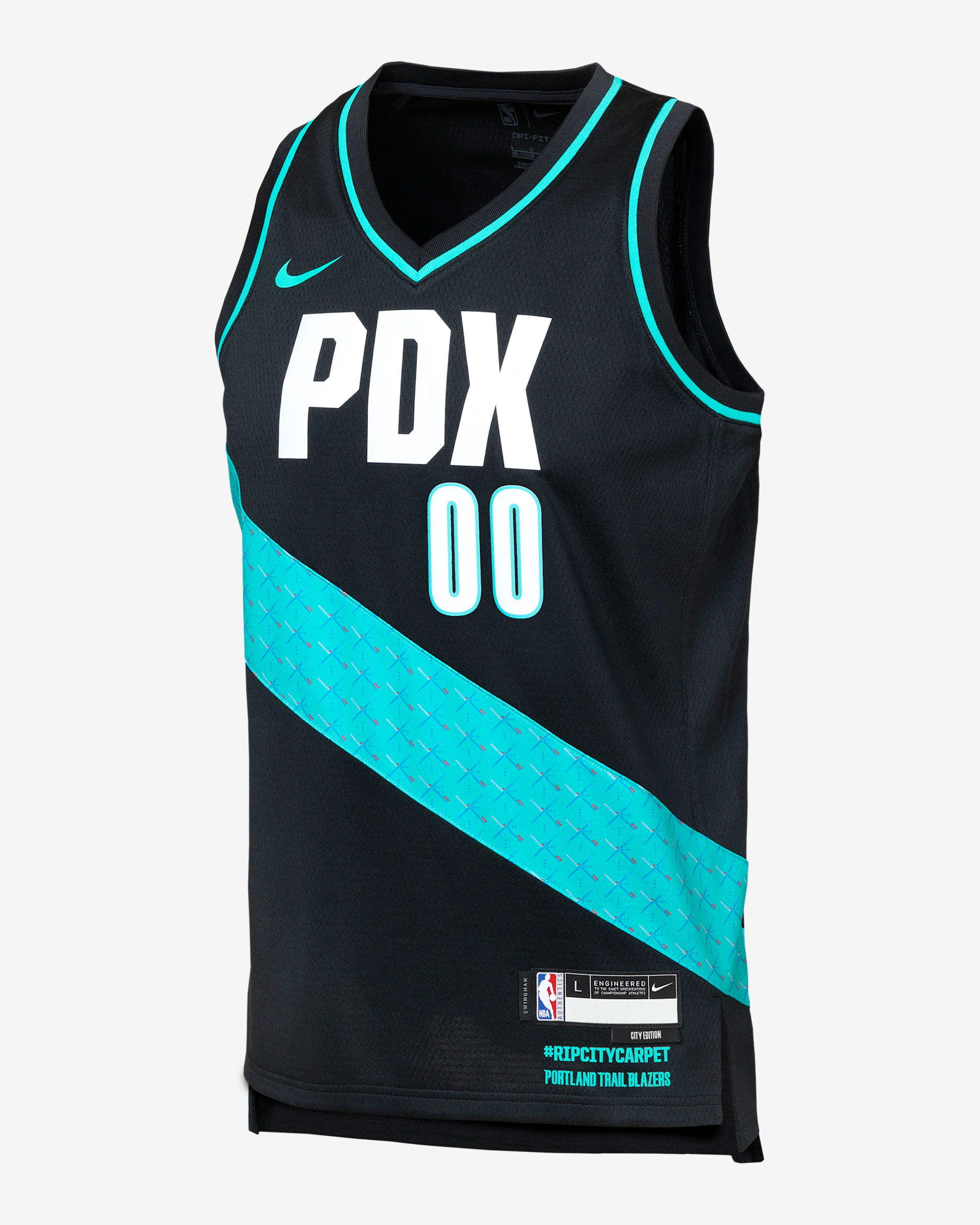 Jersey Nike de la NBA Swingman para niños talla grande Scoot Henderson Portland Trail Blazers City Edition - Negro