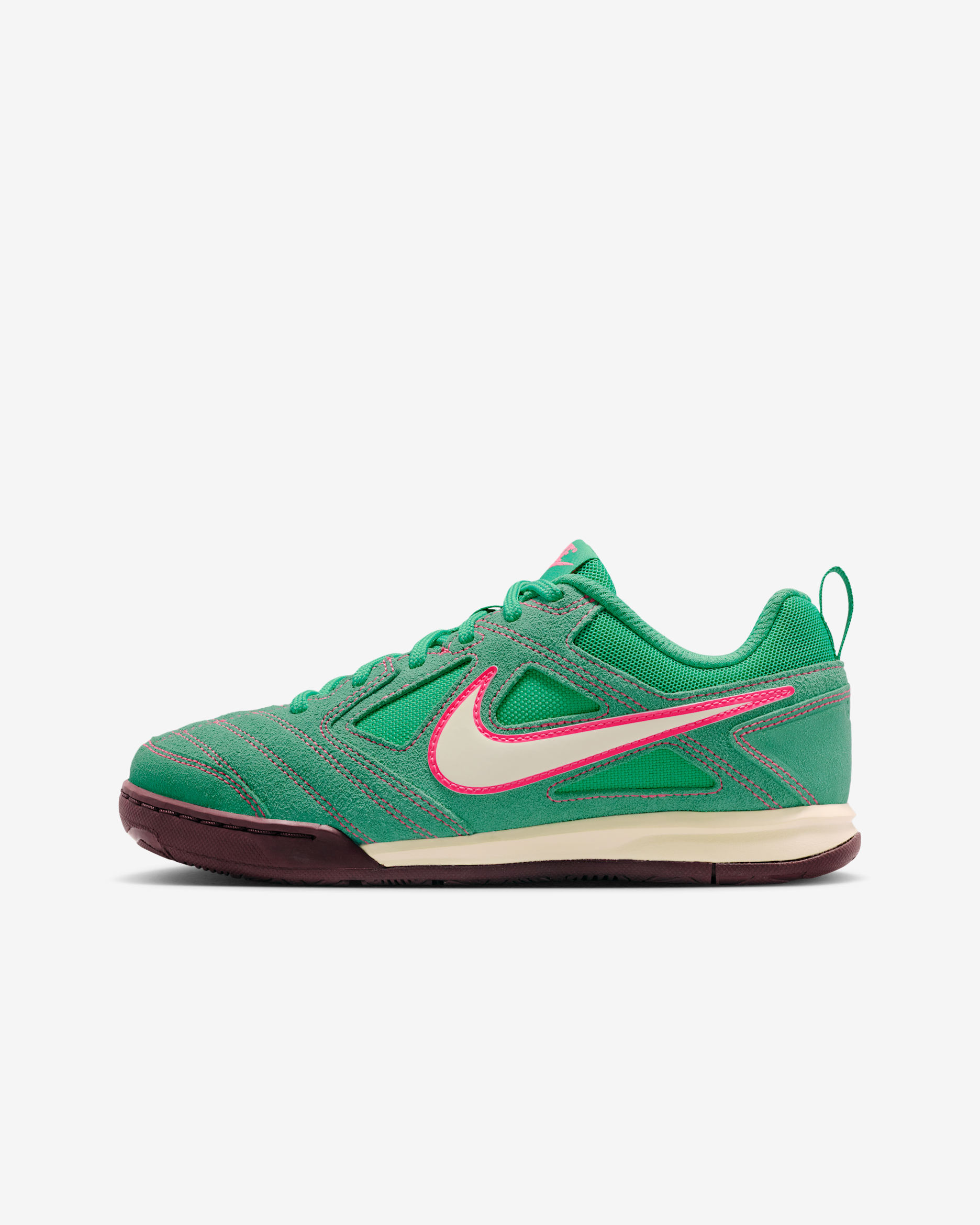 Nike Gato Big Kids' Shoes - Stadium Green/Hyper Pink/Burgundy Crush/Coconut Milk