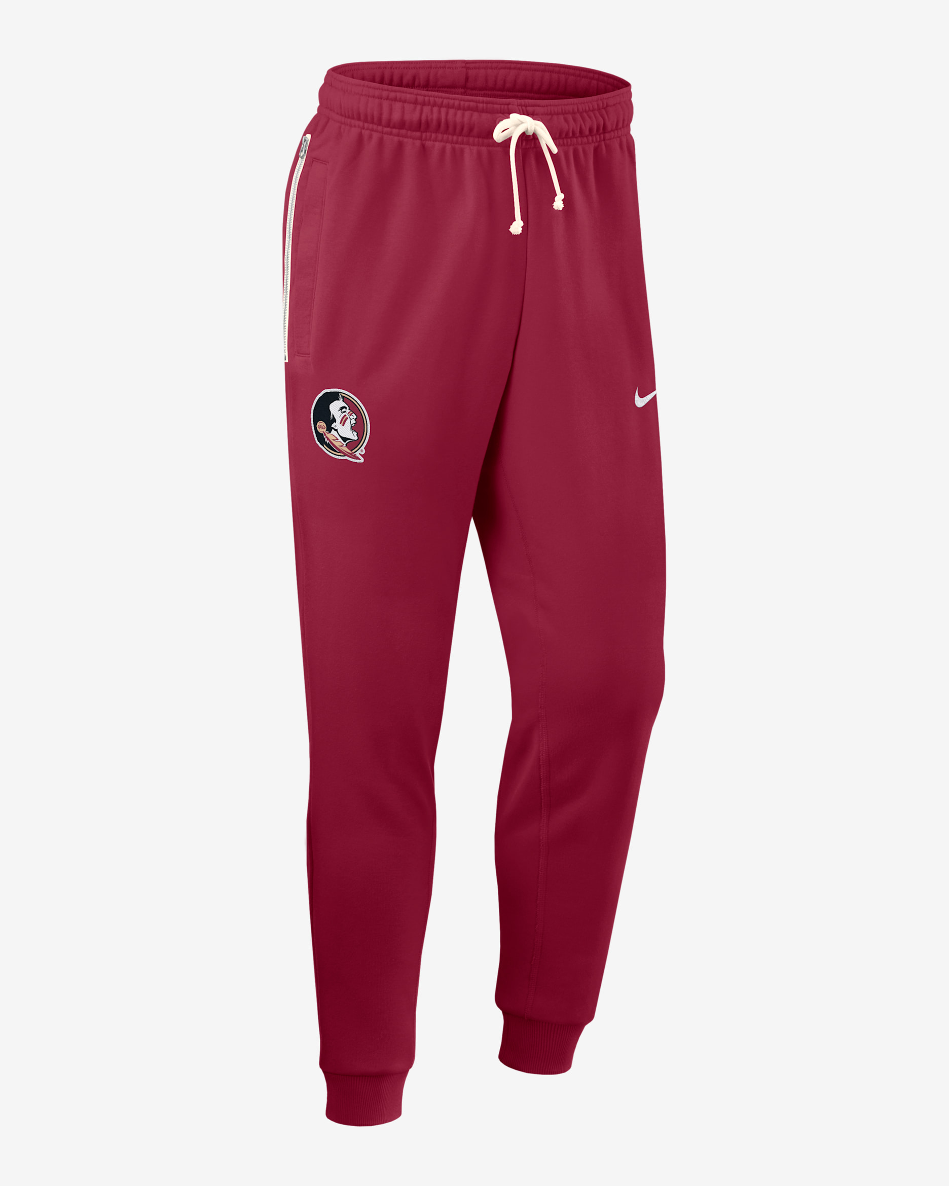 Pants universitarios Nike Dri-FIT entallados para hombre Florida State Sideline - Granate