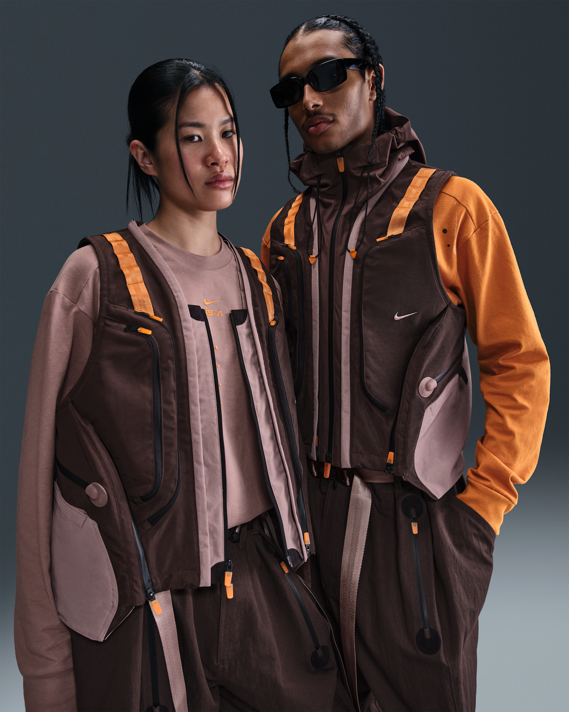 Nike ISPA modulare Weste - Earth/Smokey Mauve/Monarch