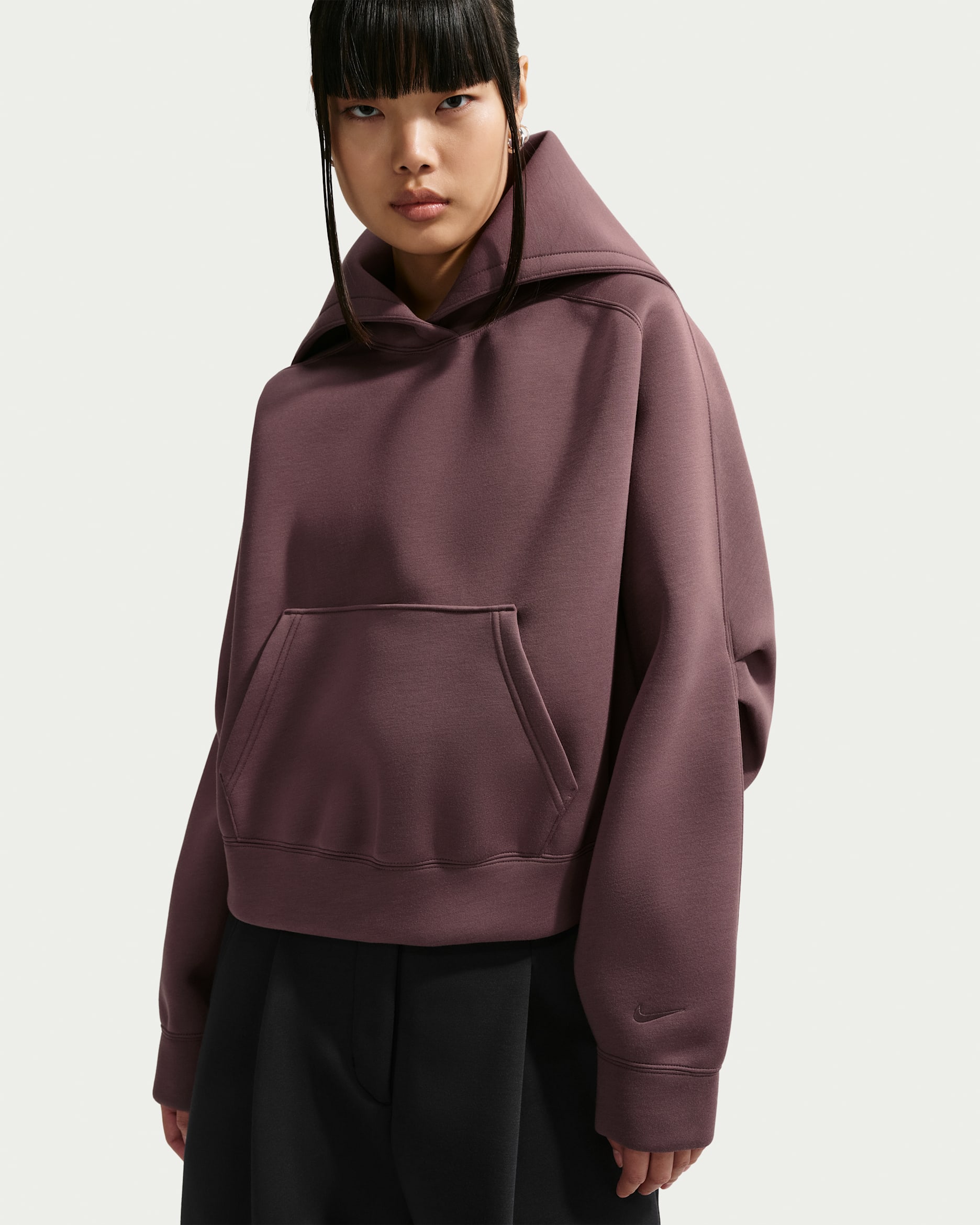 Nike Sportswear Women's Oversized Fleece Pullover Hoodie - Tattoo/Mahogany Mink/Tattoo