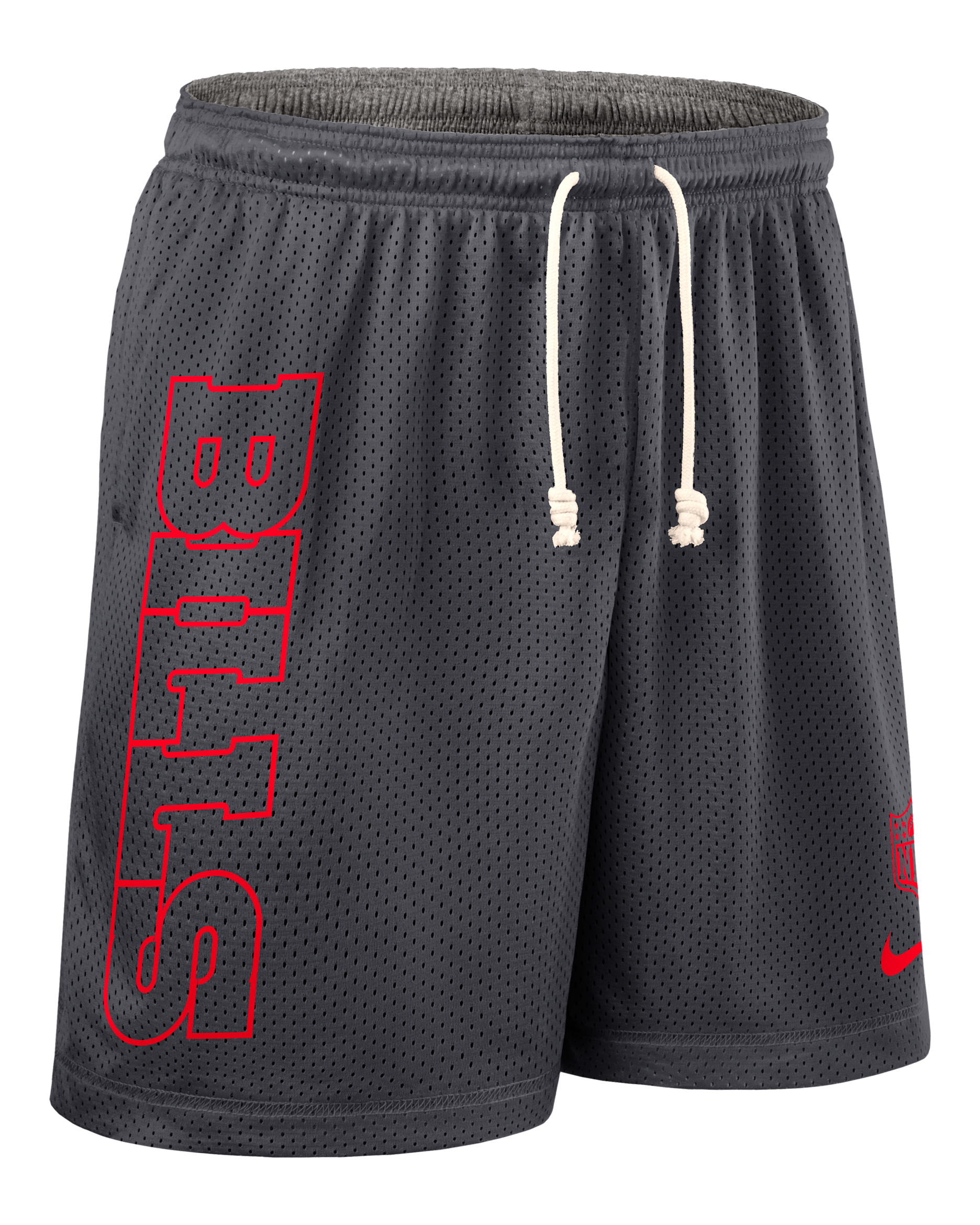 Shorts Nike Dri-FIT de la NFL para hombre Buffalo Bills Sideline Reversible - Gris