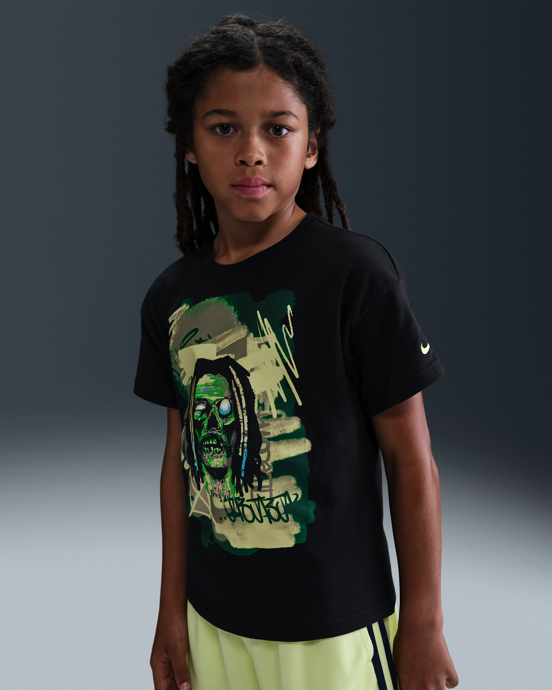 Playera Max90 para niños talla grande Ja - Negro