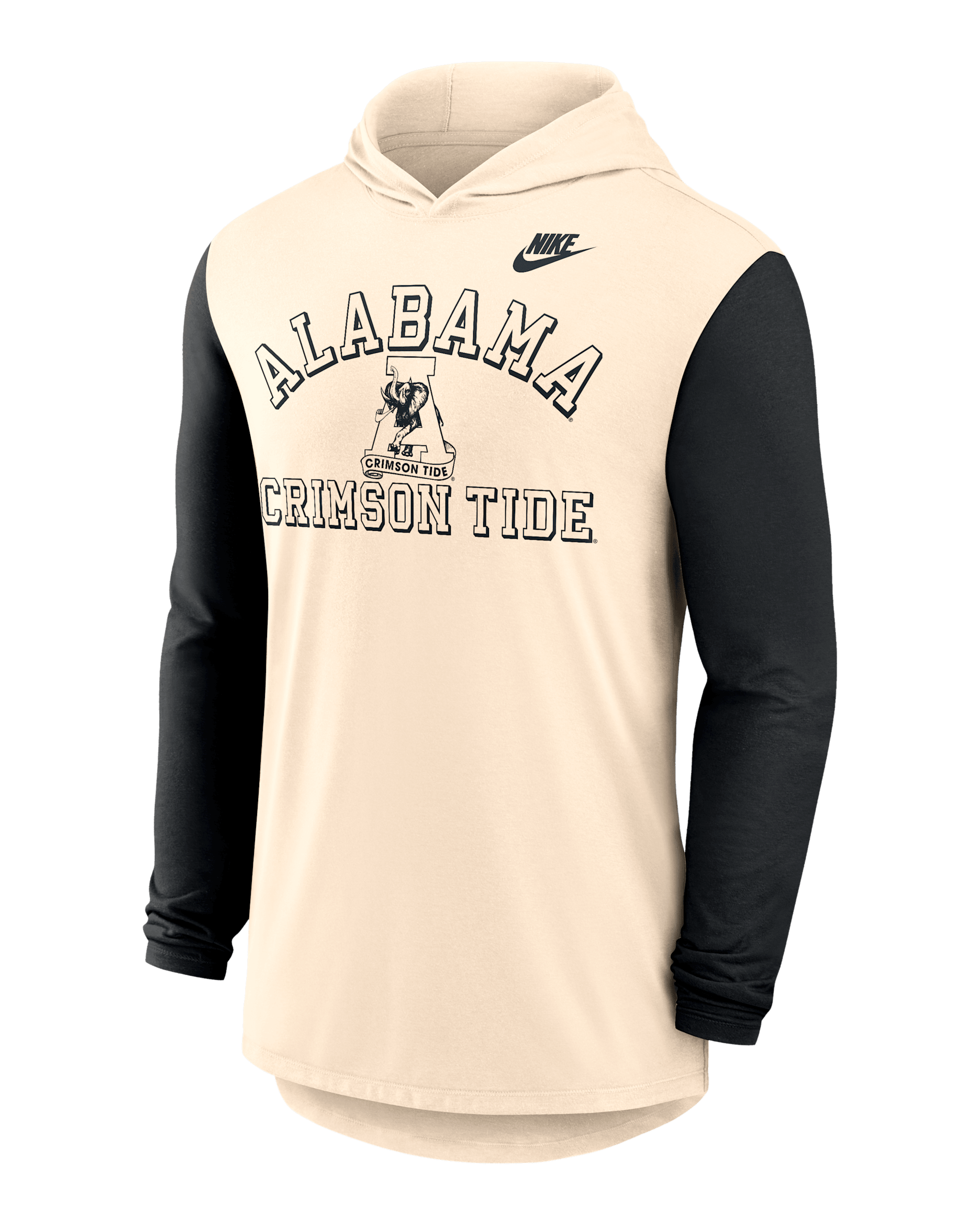 Alabama Legacy Men's Nike Dri-FIT College Long-Sleeve Hooded T-Shirt - Natural